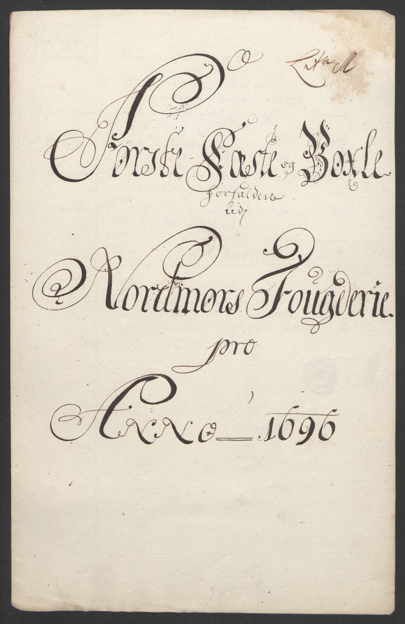 Rentekammeret inntil 1814, Reviderte regnskaper, Fogderegnskap, RA/EA-4092/R56/L3736: Fogderegnskap Nordmøre, 1694-1696, p. 437