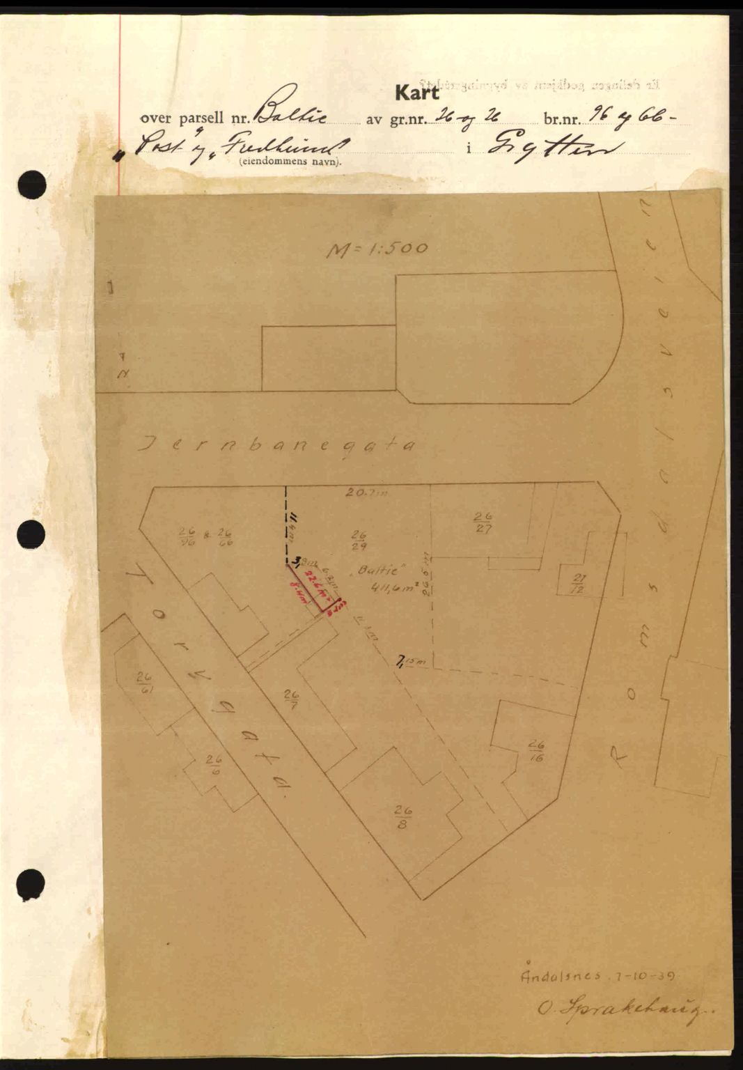 Romsdal sorenskriveri, AV/SAT-A-4149/1/2/2C: Mortgage book no. A8, 1939-1940, Diary no: : 313/1940