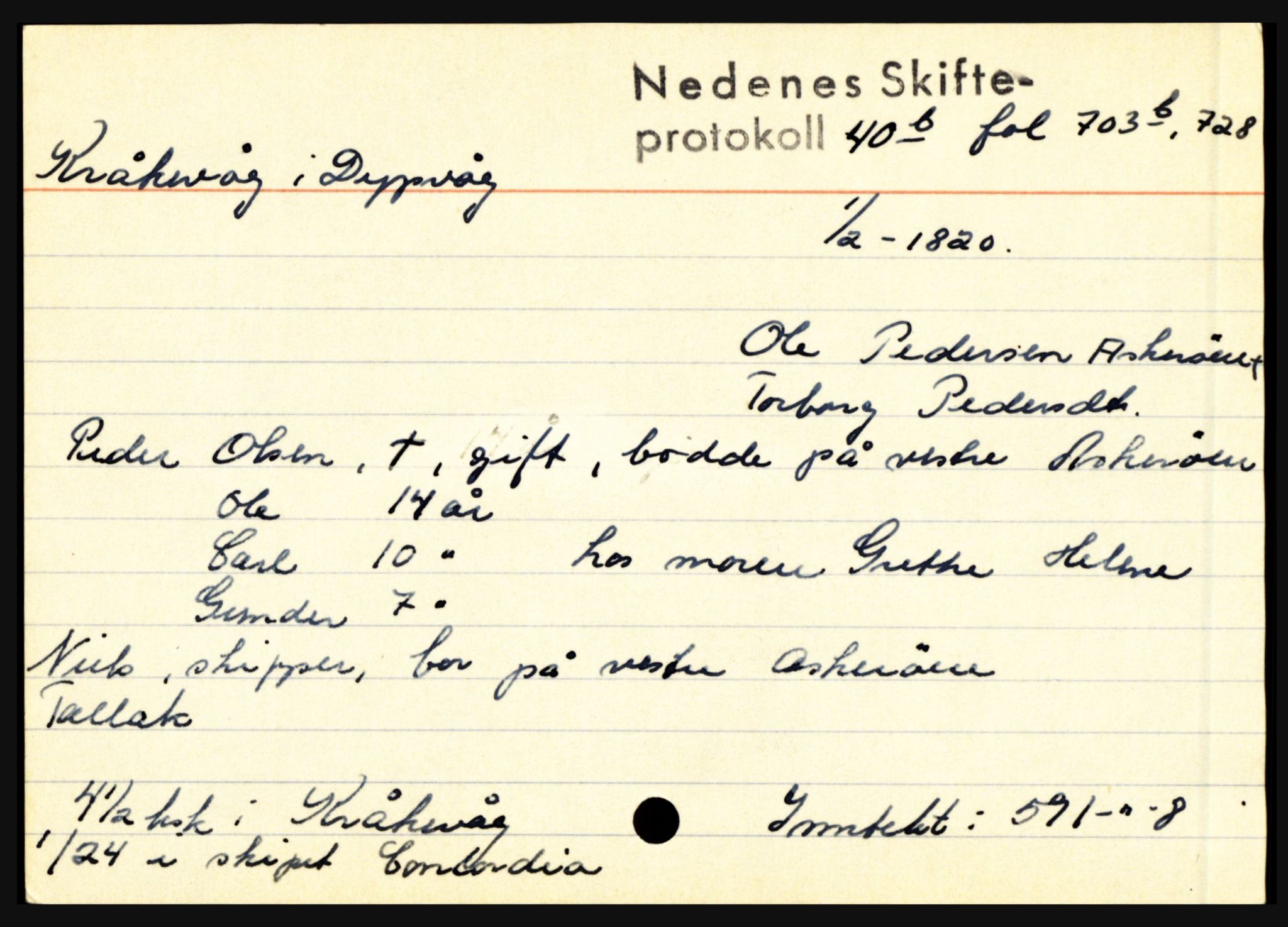 Nedenes sorenskriveri før 1824, AV/SAK-1221-0007/H, p. 16239