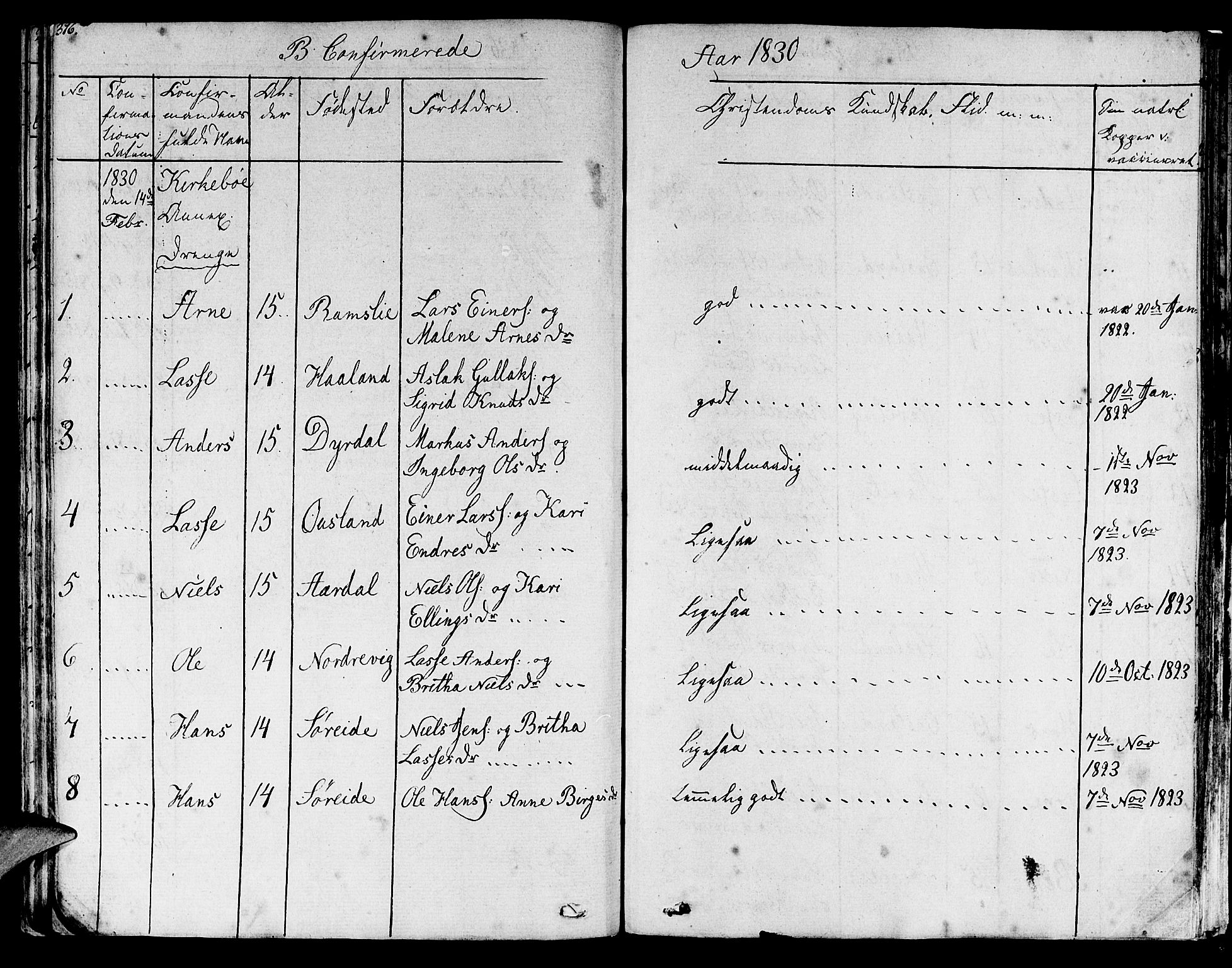 Lavik sokneprestembete, AV/SAB-A-80901: Parish register (official) no. A 2I, 1821-1842, p. 316