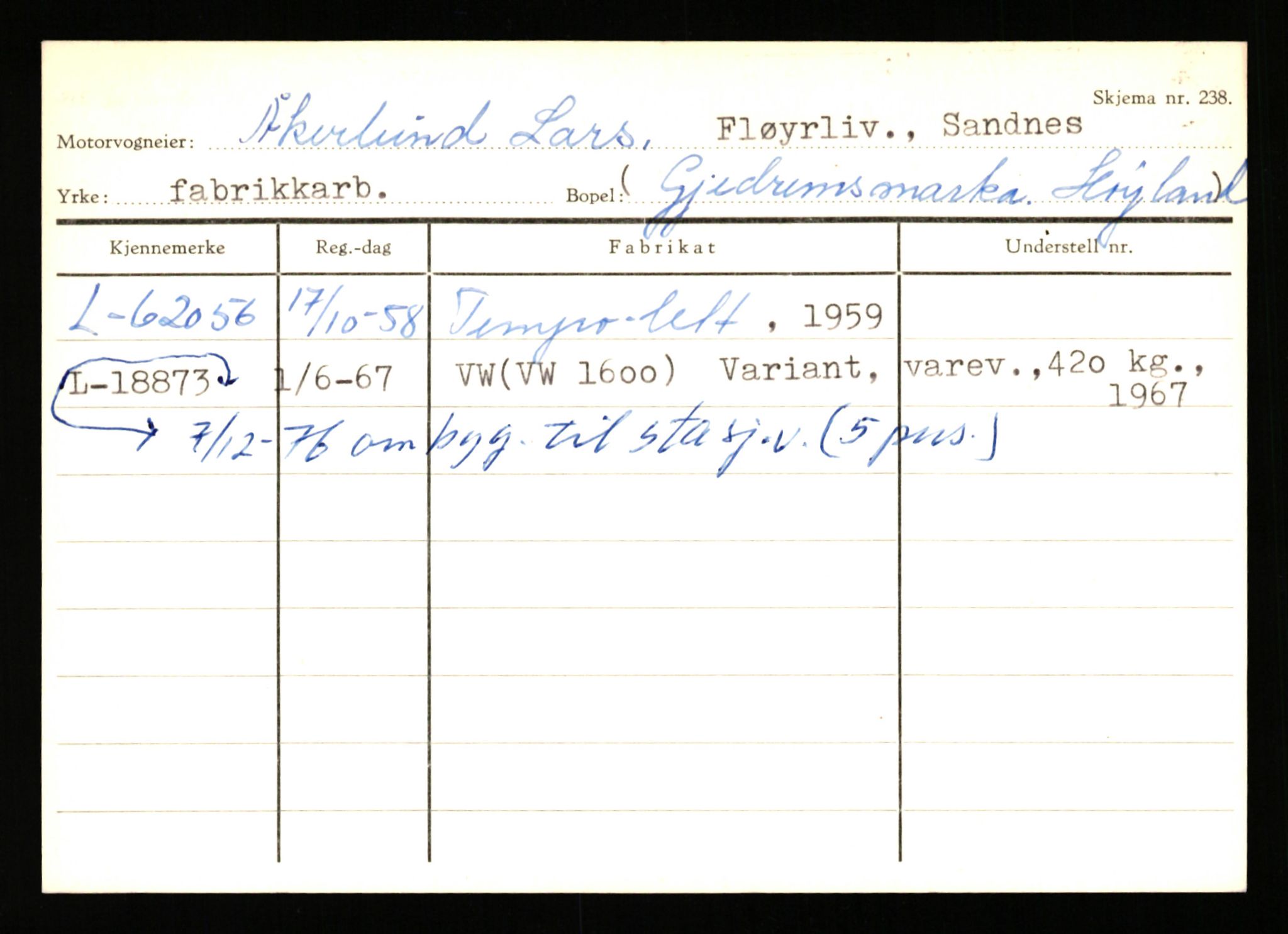 Stavanger trafikkstasjon, SAST/A-101942/0/H/L0044: Øksna - Åmo, 1930-1971, p. 2308