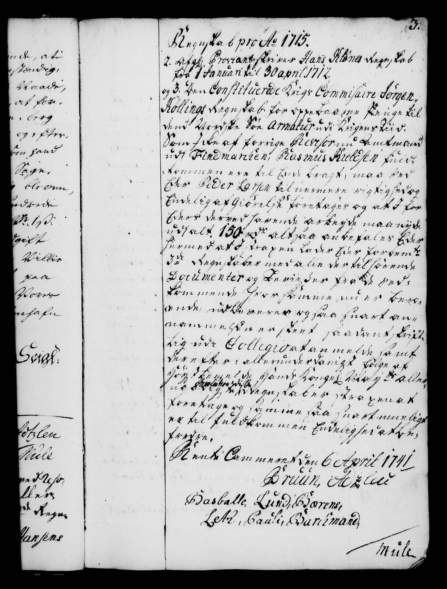 Rentekammeret, Kammerkanselliet, RA/EA-3111/G/Gg/Gga/L0005: Norsk ekspedisjonsprotokoll med register (merket RK 53.5), 1741-1749, p. 3