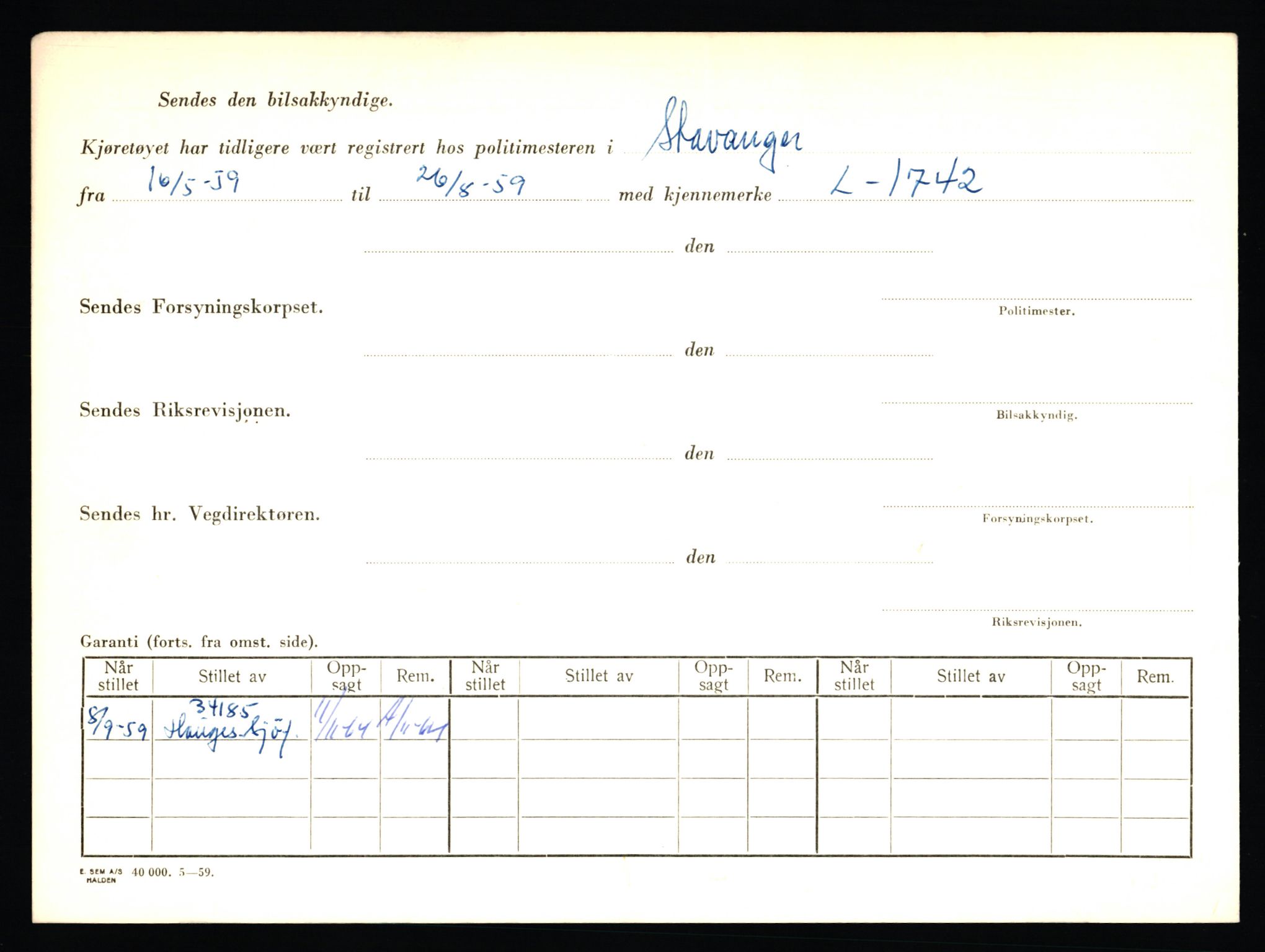 Stavanger trafikkstasjon, AV/SAST-A-101942/0/F/L0065: L-65400 - L-67649, 1930-1971, p. 1424