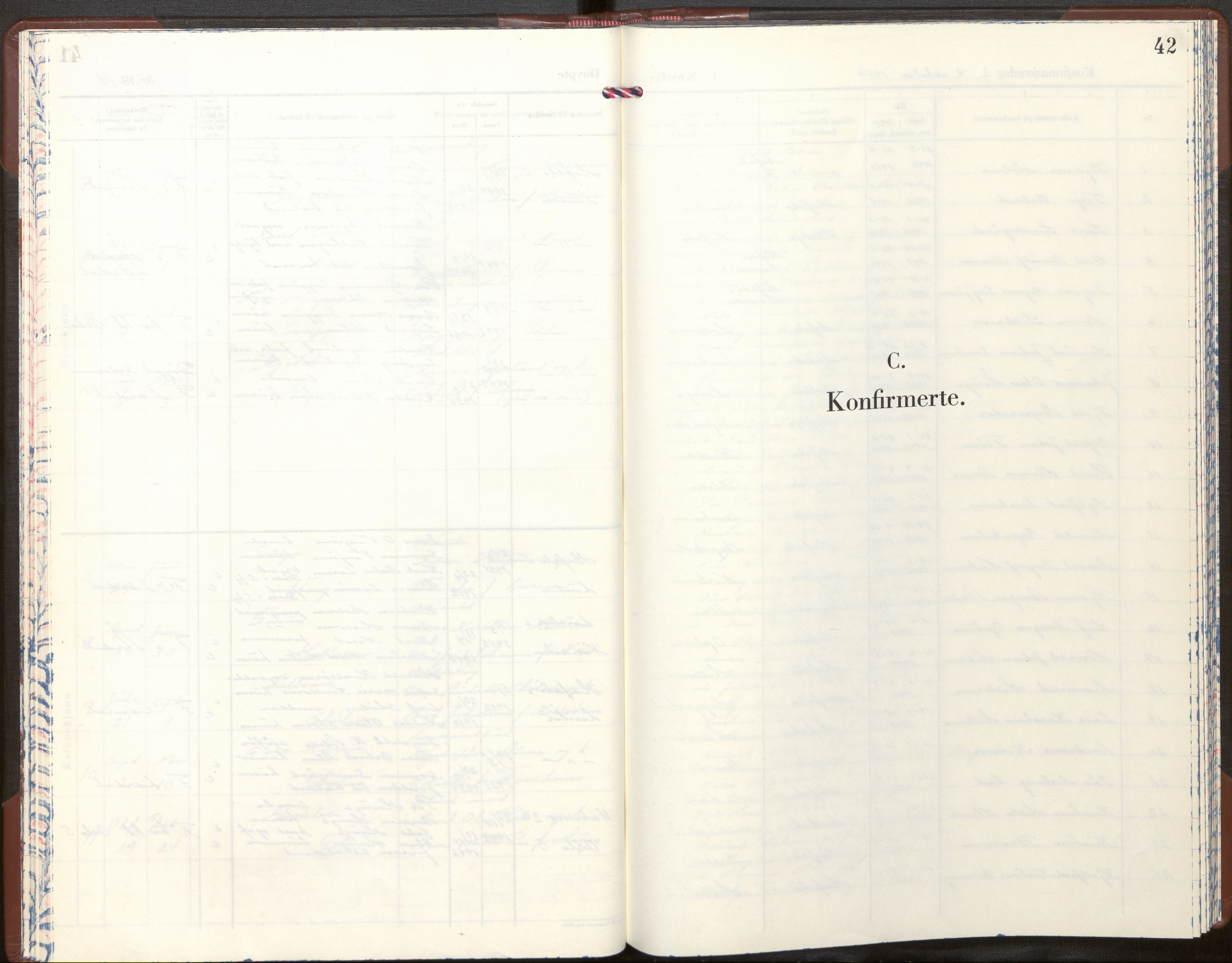 Hafslo sokneprestembete, SAB/A-80301/H/Hab/Habb/L0004: Parish register (copy) no. B 4, 1959-1982, p. 42