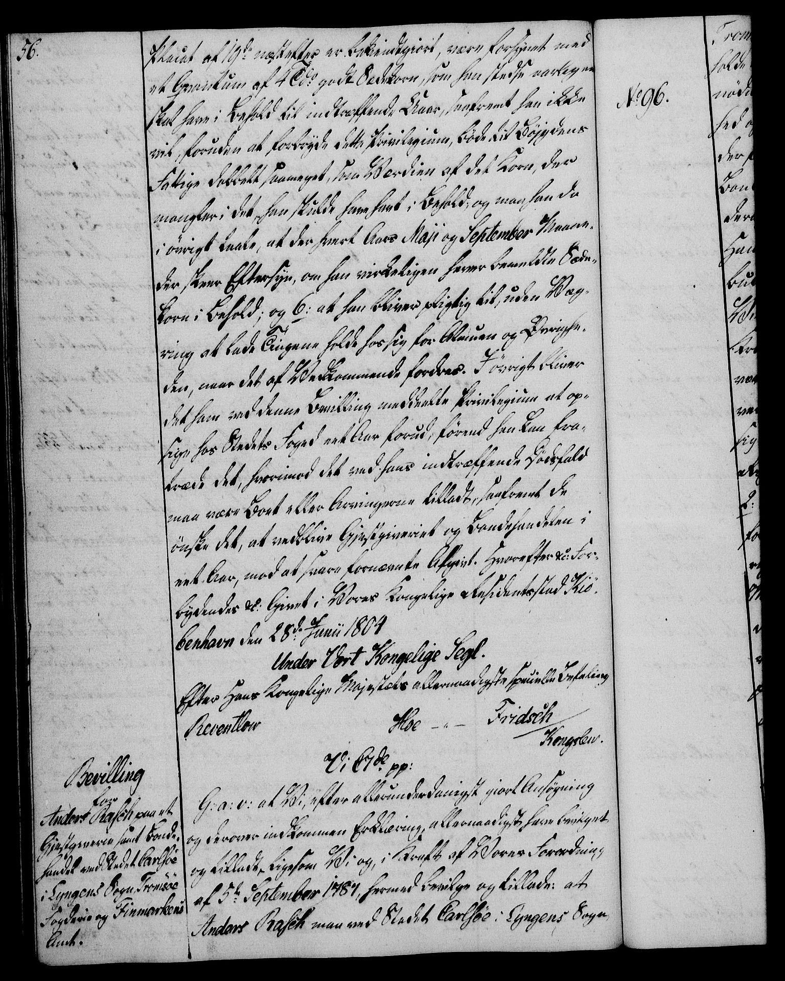 Rentekammeret, Kammerkanselliet, AV/RA-EA-3111/G/Gg/Gga/L0018: Norsk ekspedisjonsprotokoll med register (merket RK 53.18), 1804-1806, p. 56