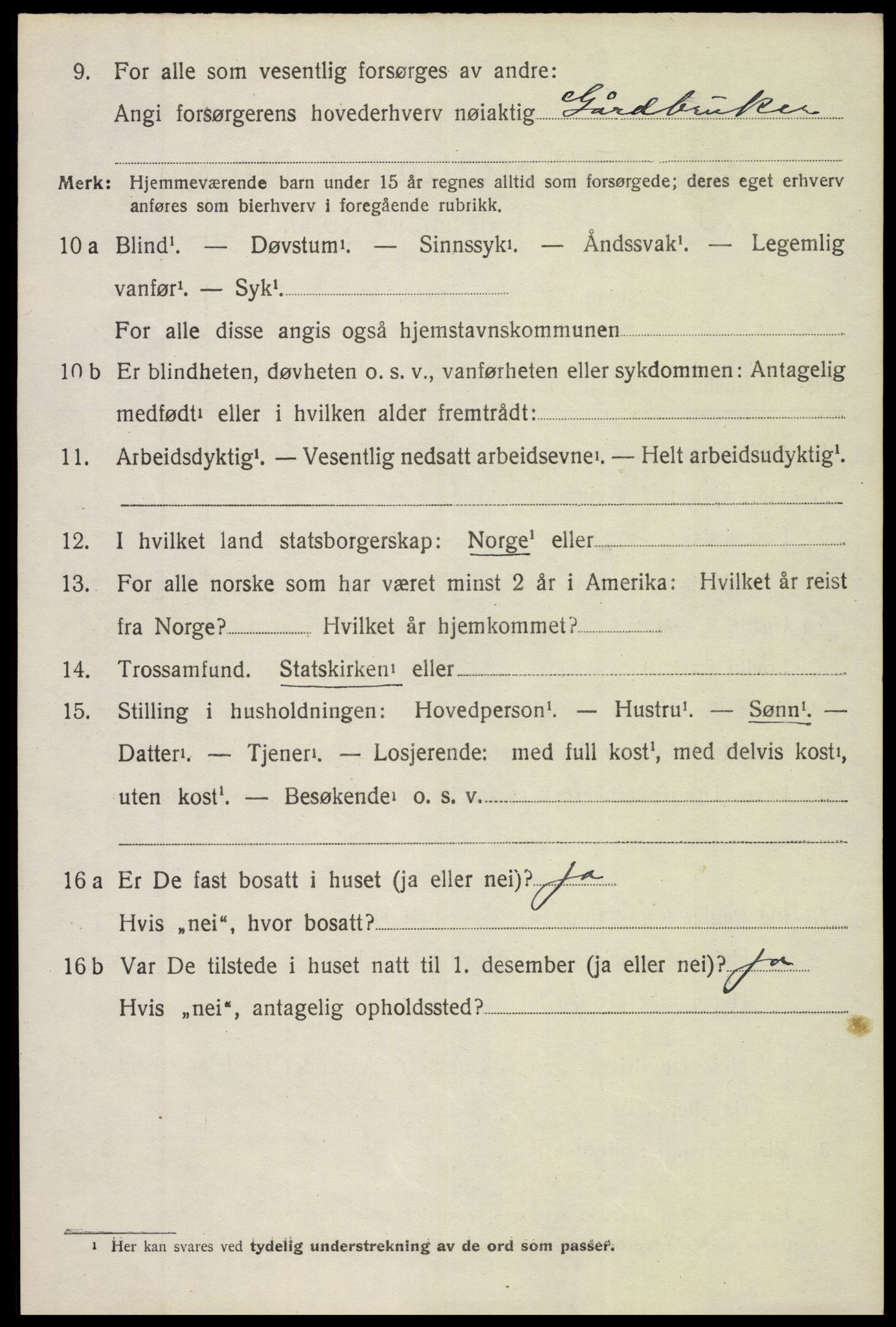 SAH, 1920 census for Etnedal, 1920, p. 4575