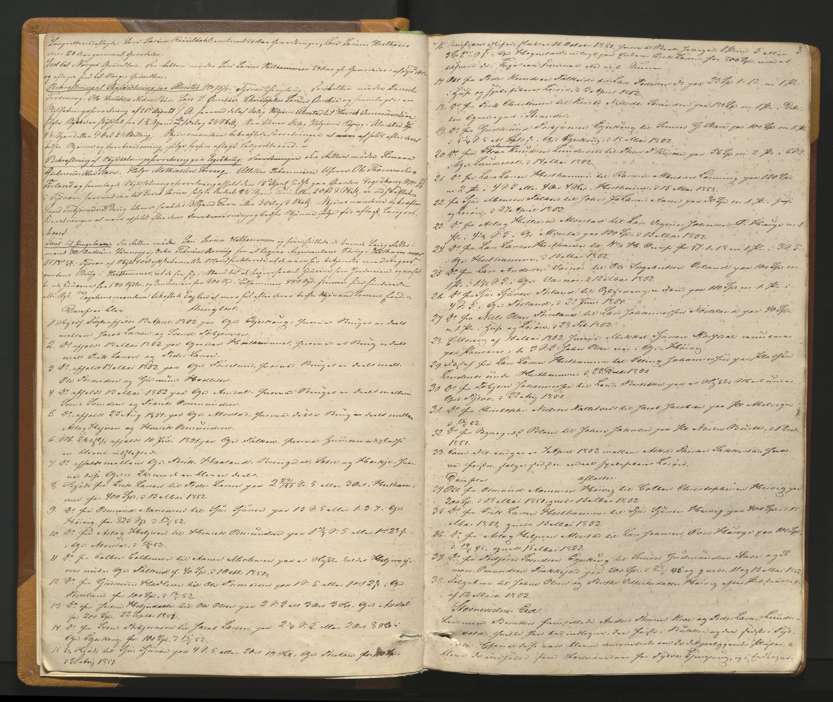 Karmsund sorenskriveri, AV/SAST-A-100311/01/I/IA/IAB/L0005: TINGBOK, 1852-1861, p. 2b-3a