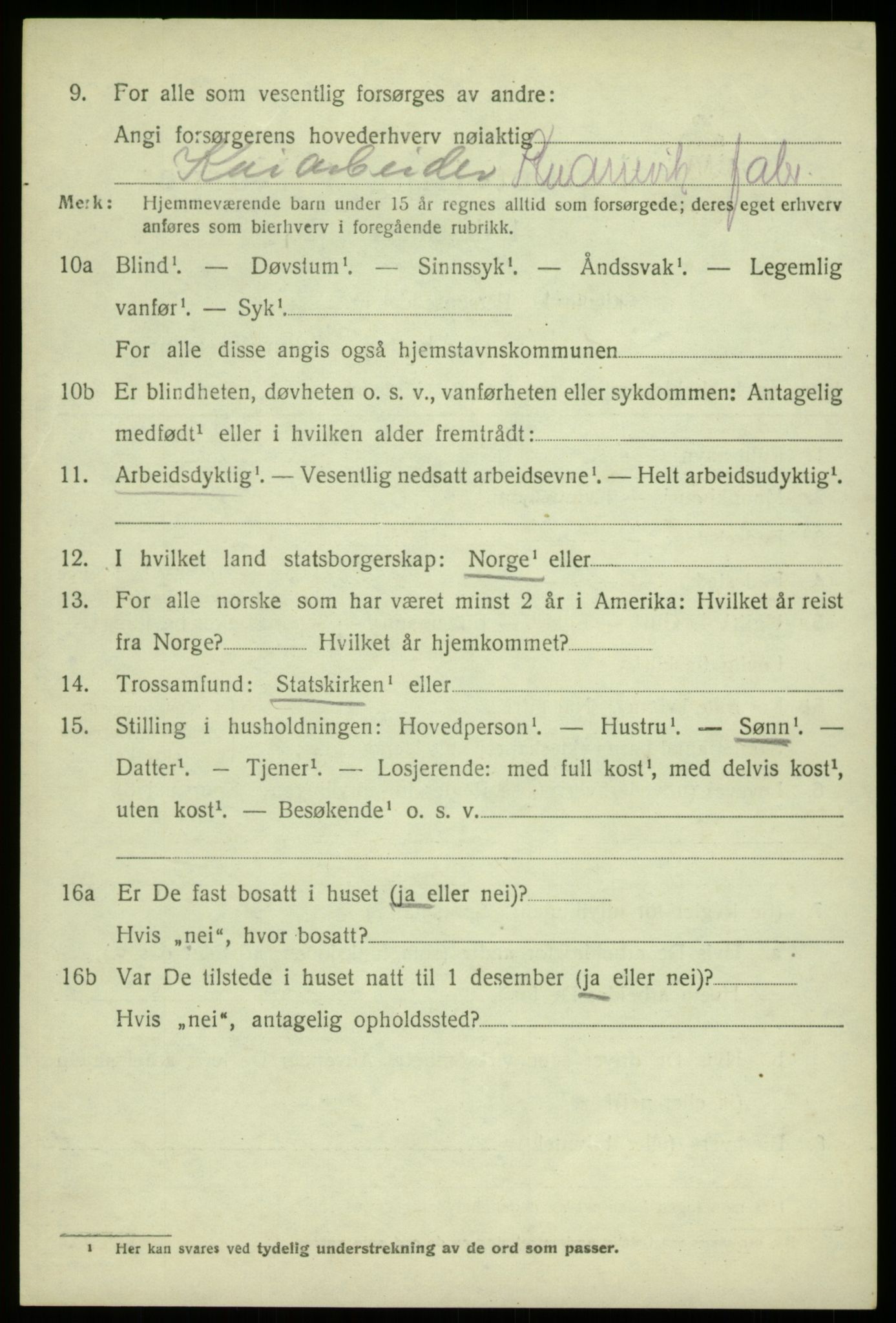 SAB, 1920 census for Fjell, 1920, p. 8753