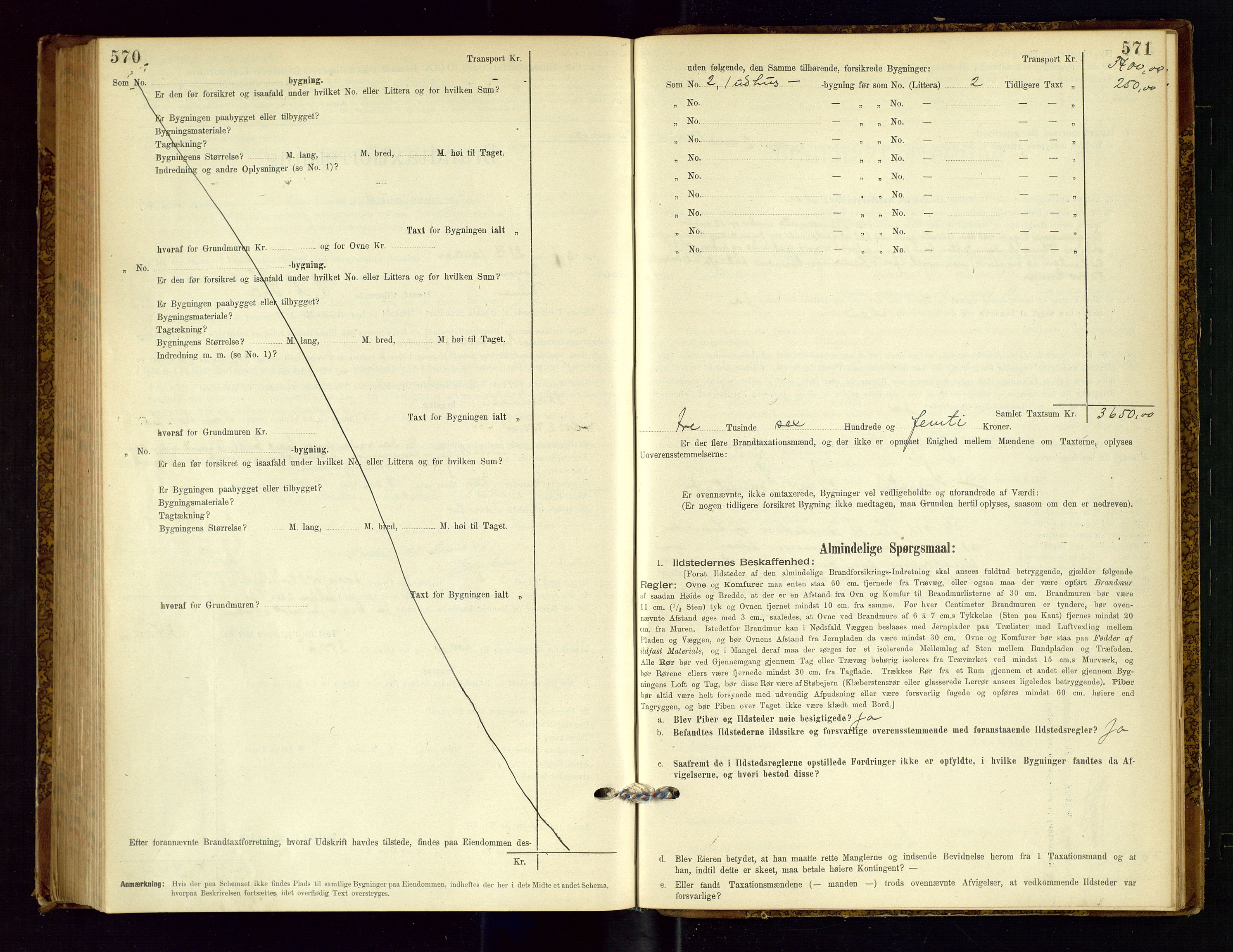 Time lensmannskontor, SAST/A-100420/Gob/L0001: Branntakstprotokoll, 1896-1914, p. 570-571