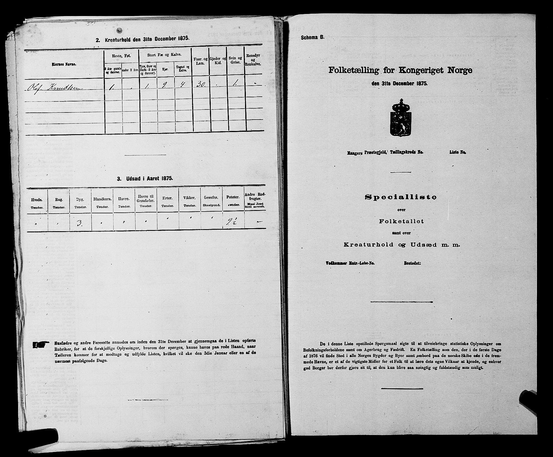 SAKO, 1875 census for 0833P Lårdal, 1875, p. 413