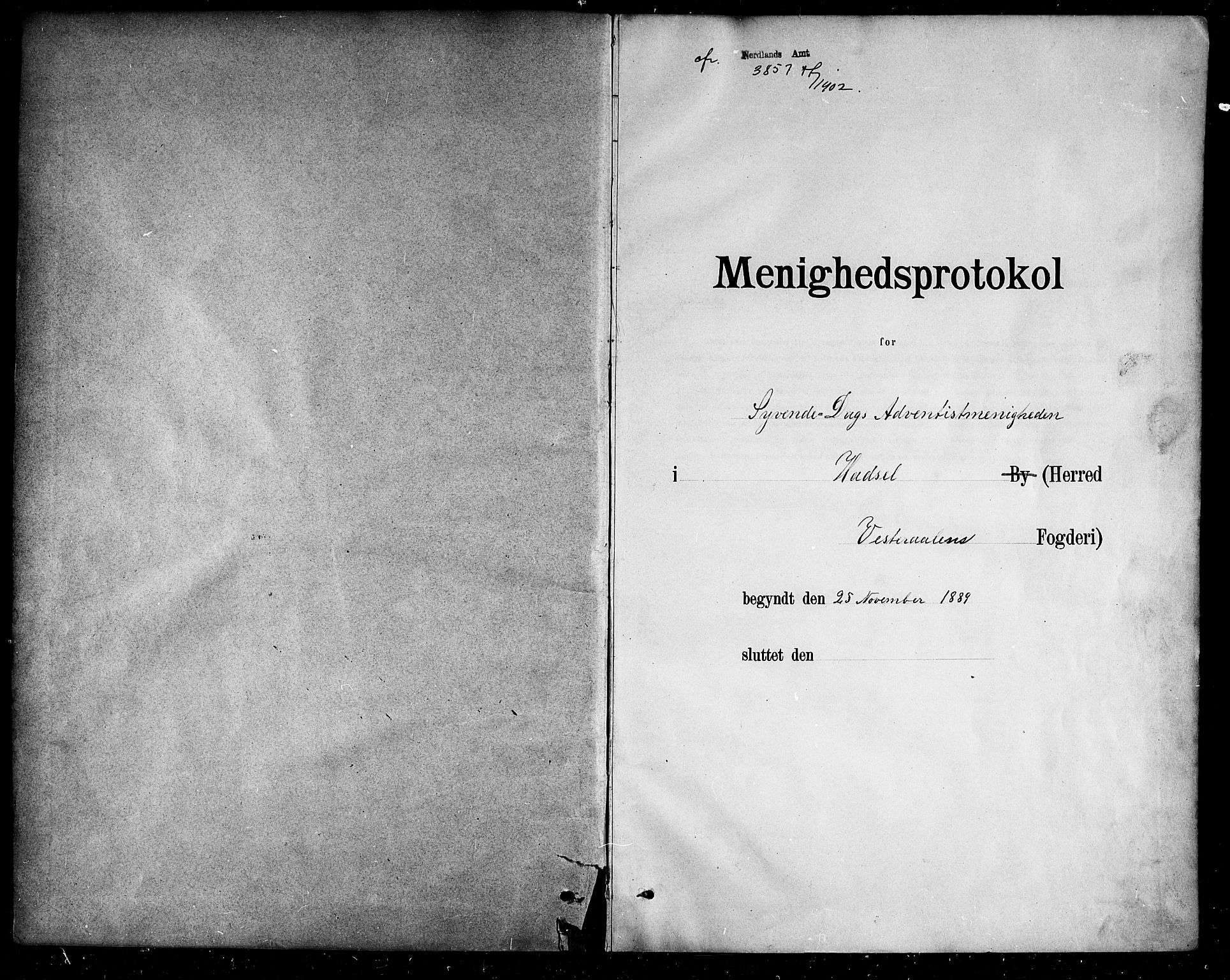 Ministerialprotokoller, klokkerbøker og fødselsregistre - Nordland, AV/SAT-A-1459/888/L1274: Dissenter register no. 888D01, 1889-1902