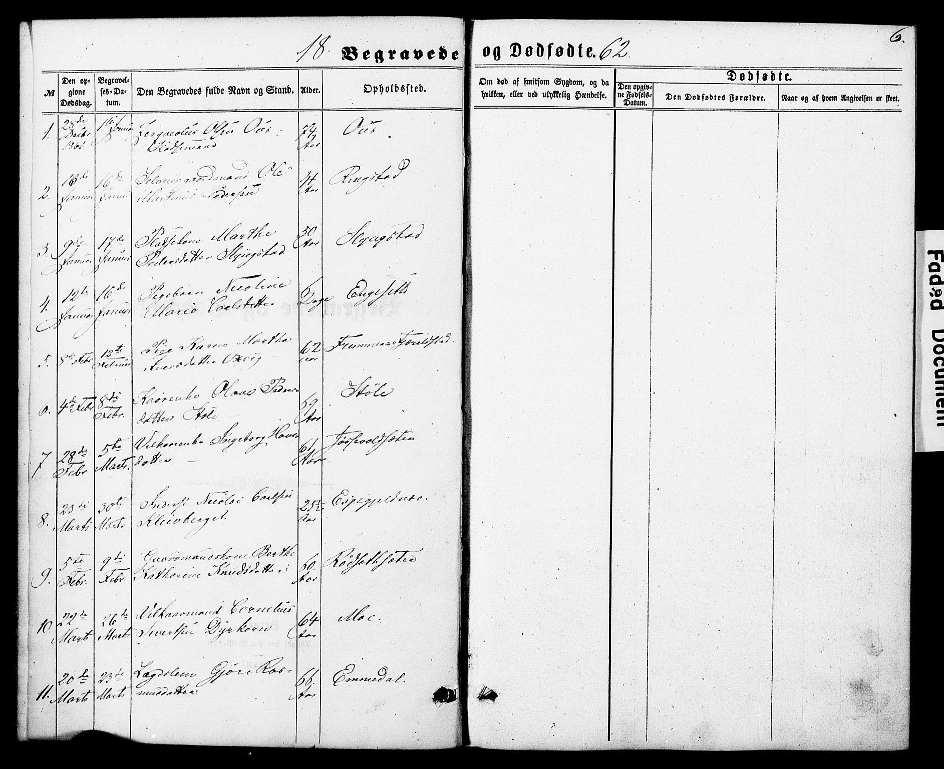 Ministerialprotokoller, klokkerbøker og fødselsregistre - Møre og Romsdal, AV/SAT-A-1454/520/L0282: Parish register (official) no. 520A11, 1862-1881, p. 6