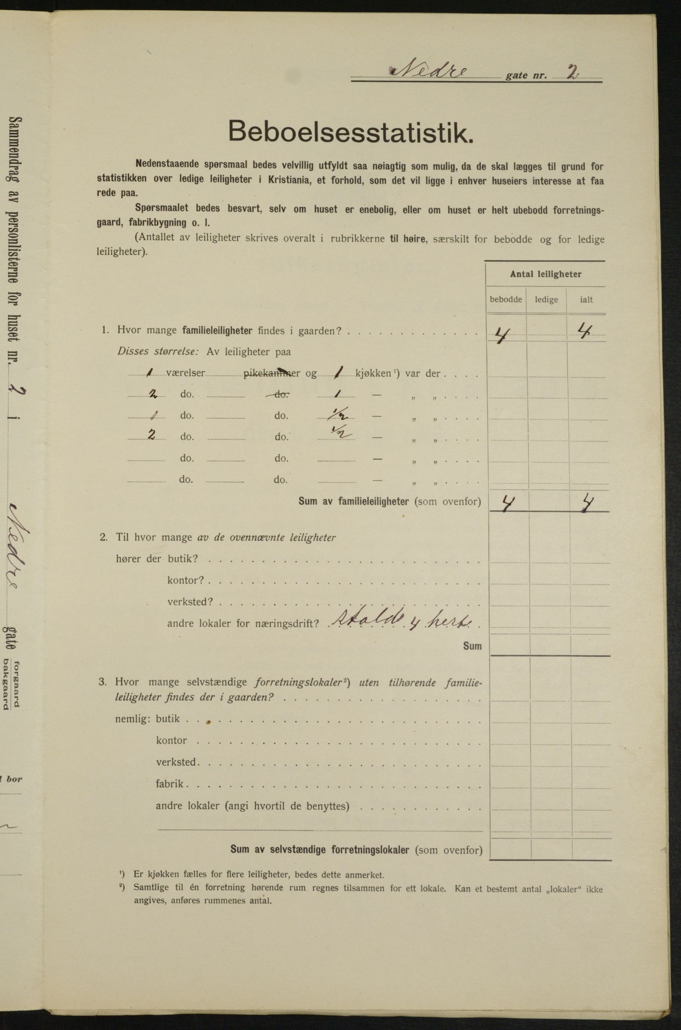 OBA, Municipal Census 1913 for Kristiania, 1913, p. 69110