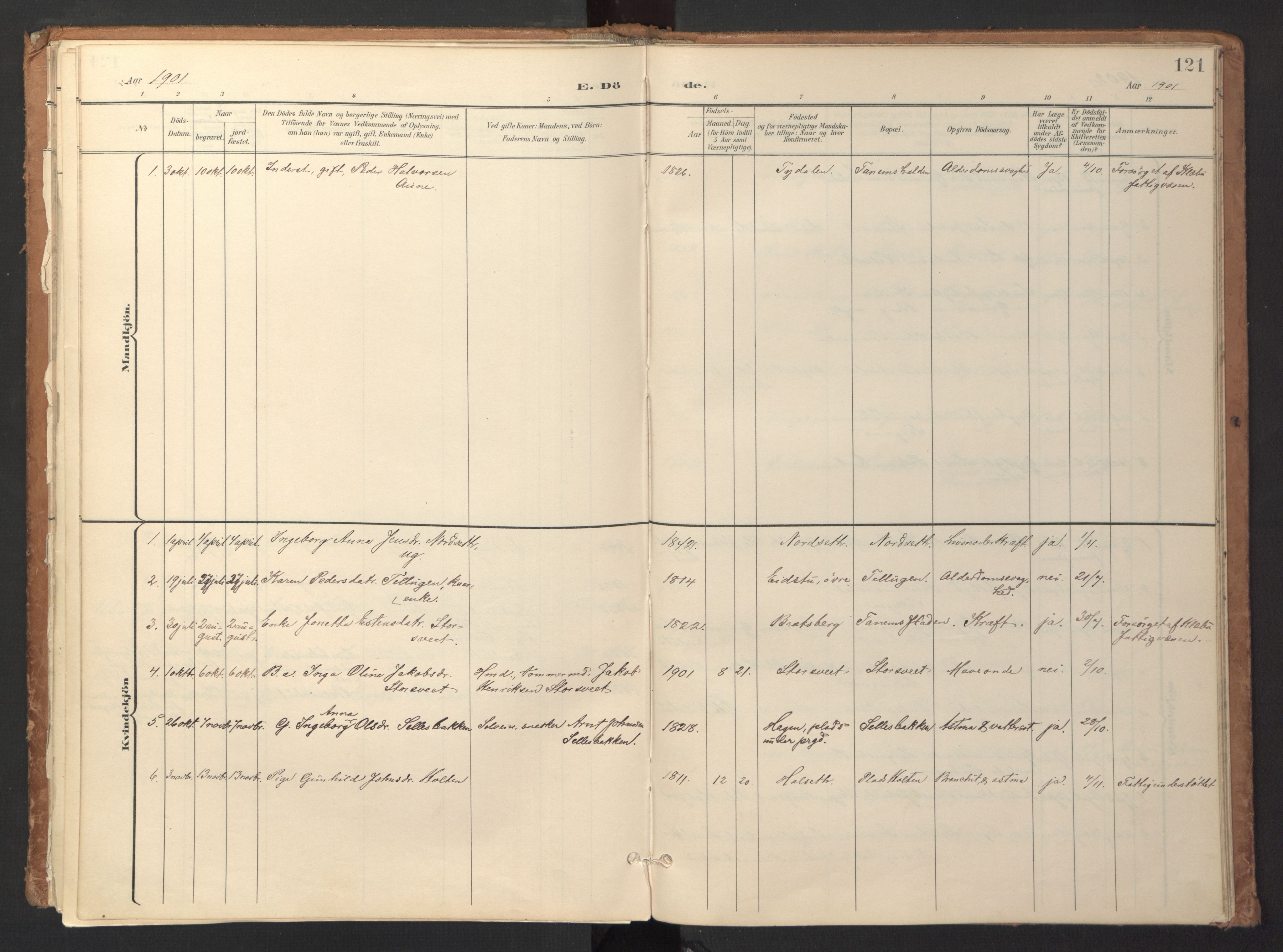 Ministerialprotokoller, klokkerbøker og fødselsregistre - Sør-Trøndelag, SAT/A-1456/618/L0448: Parish register (official) no. 618A11, 1898-1916, p. 121