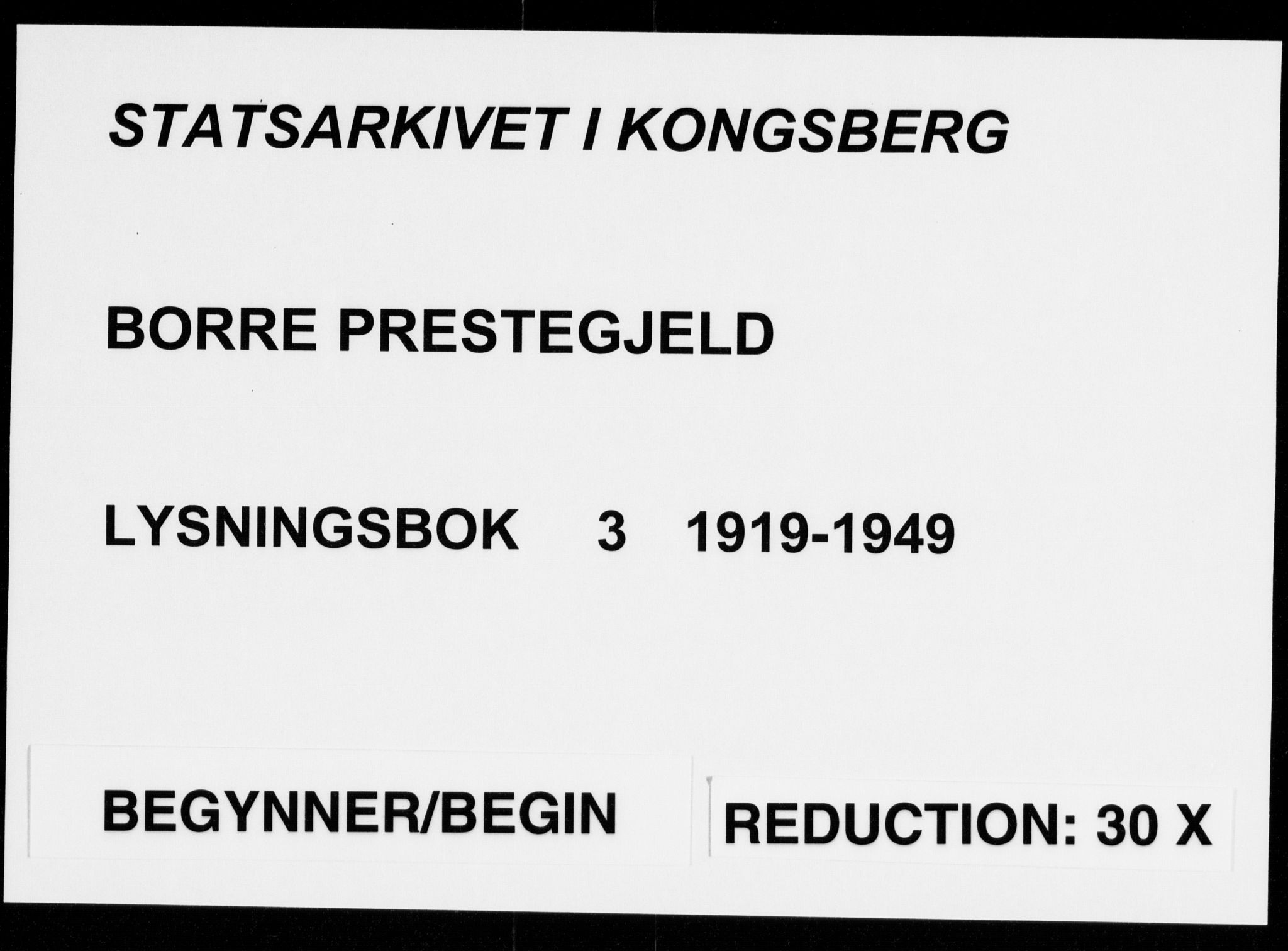 Borre kirkebøker, AV/SAKO-A-338/H/Ha/L0003: Banns register no. 3, 1919-1949