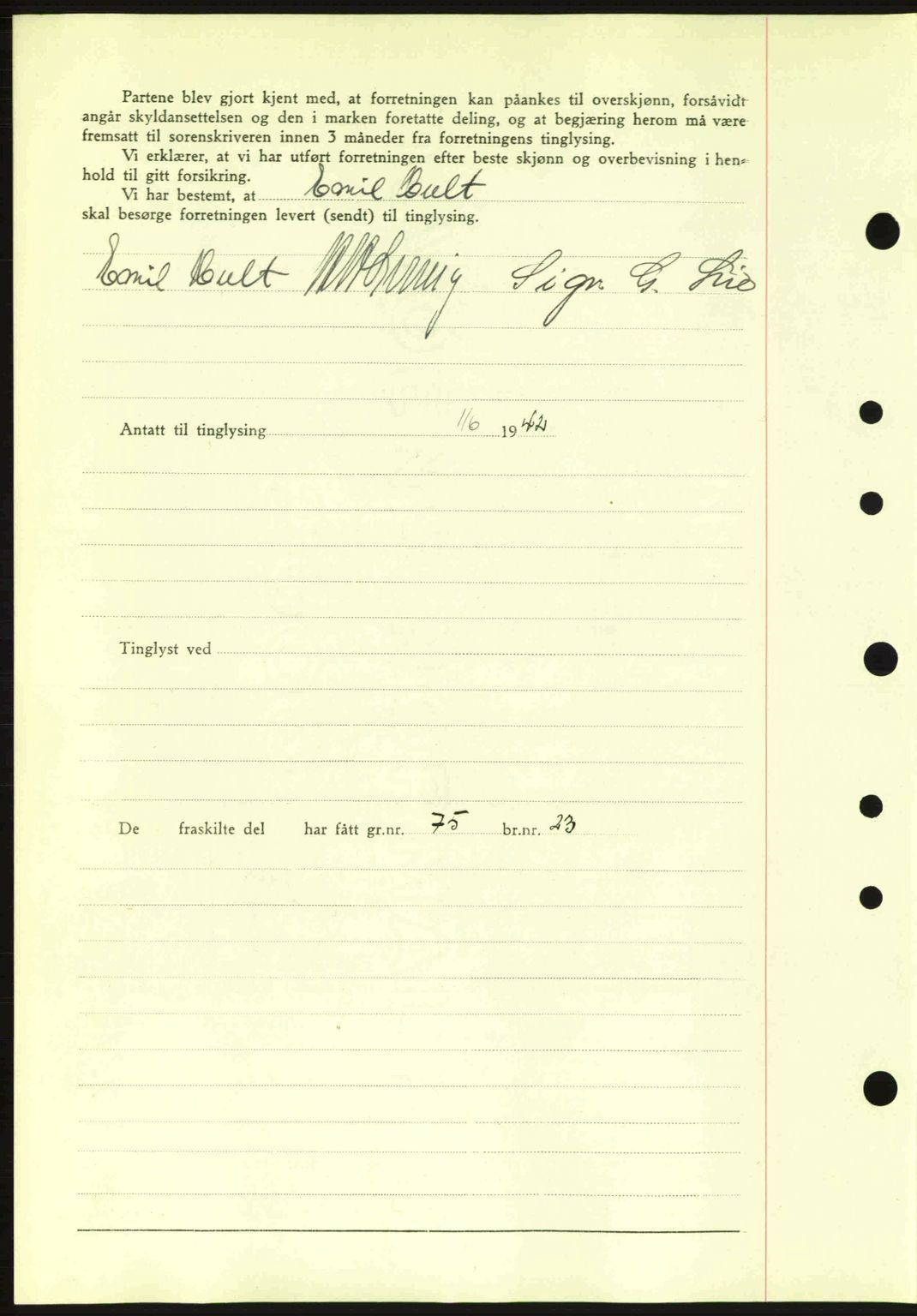 Idd og Marker sorenskriveri, AV/SAO-A-10283/G/Gb/Gbb/L0005: Mortgage book no. A5, 1941-1943, Diary no: : 666/1942