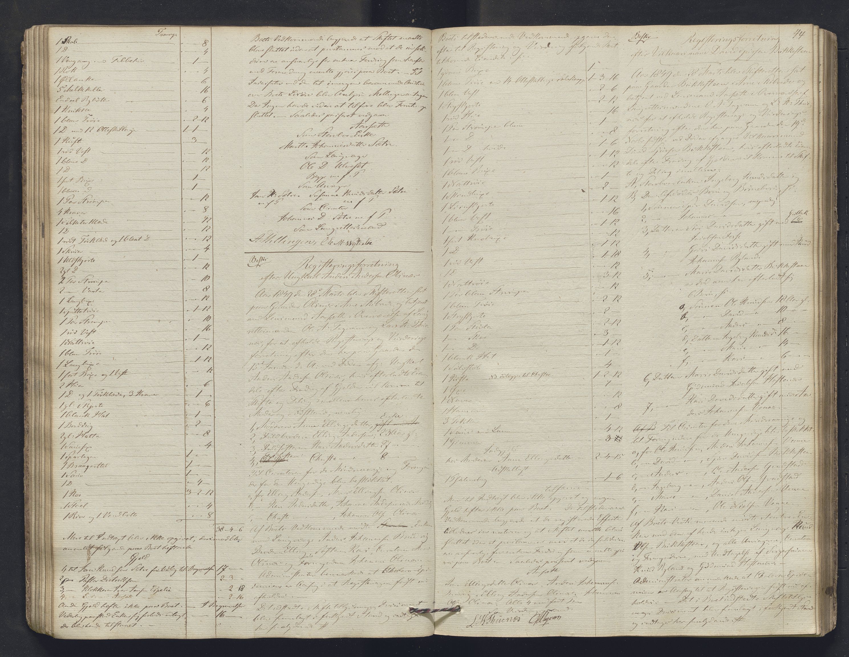 Nordhordland sorenskrivar, AV/SAB-A-2901/1/H/Hb/L0004: Registreringsprotokollar, 1846-1852, p. 44