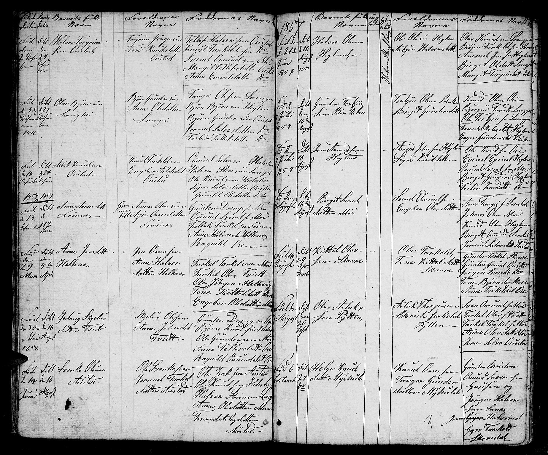 Bygland sokneprestkontor, SAK/1111-0006/F/Fb/Fba/L0001: Parish register (copy) no. B 1, 1848-1886, p. 11