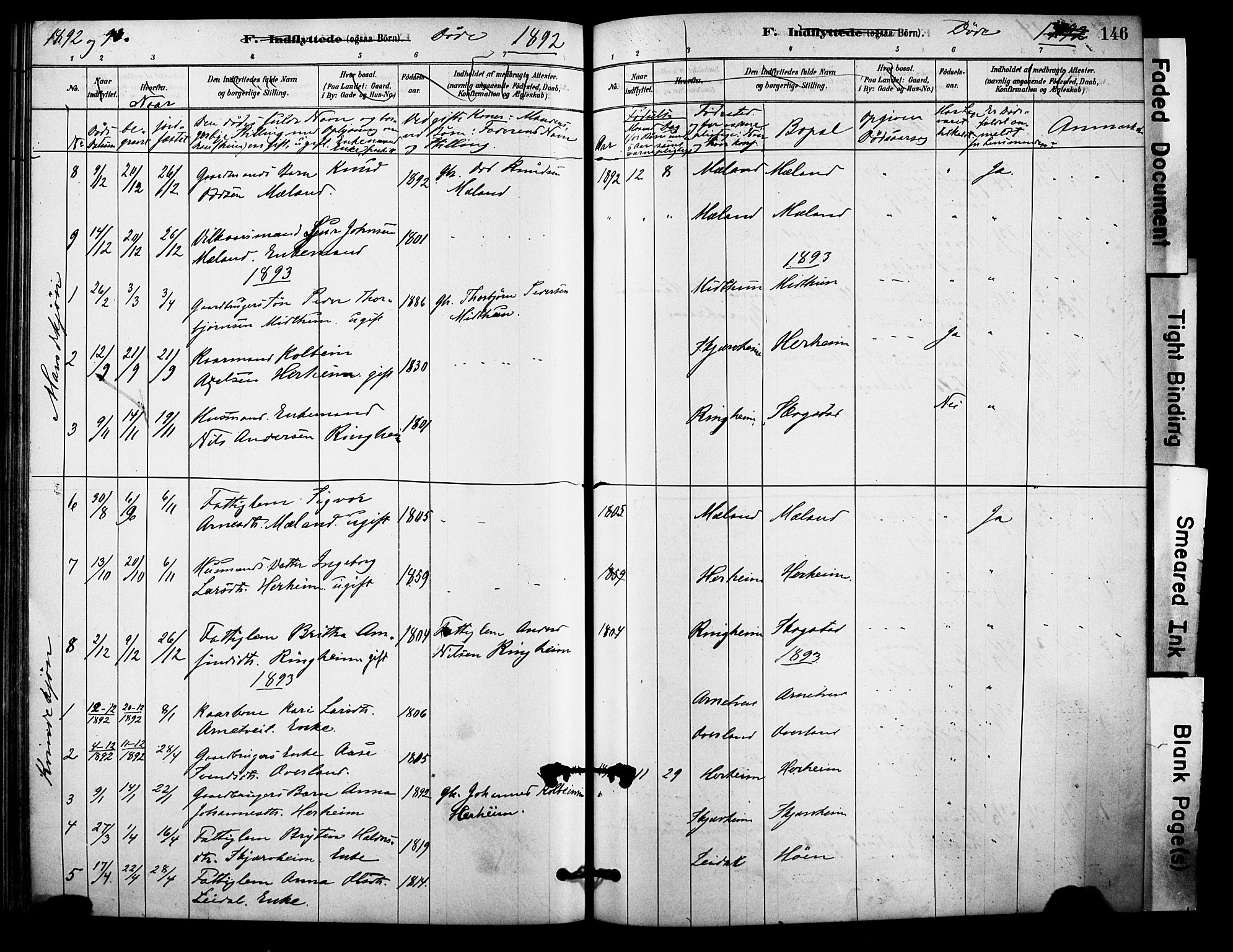 Vossestrand Sokneprestembete, AV/SAB-A-79101/H/Haa: Parish register (official) no. C 1, 1878-1903, p. 146