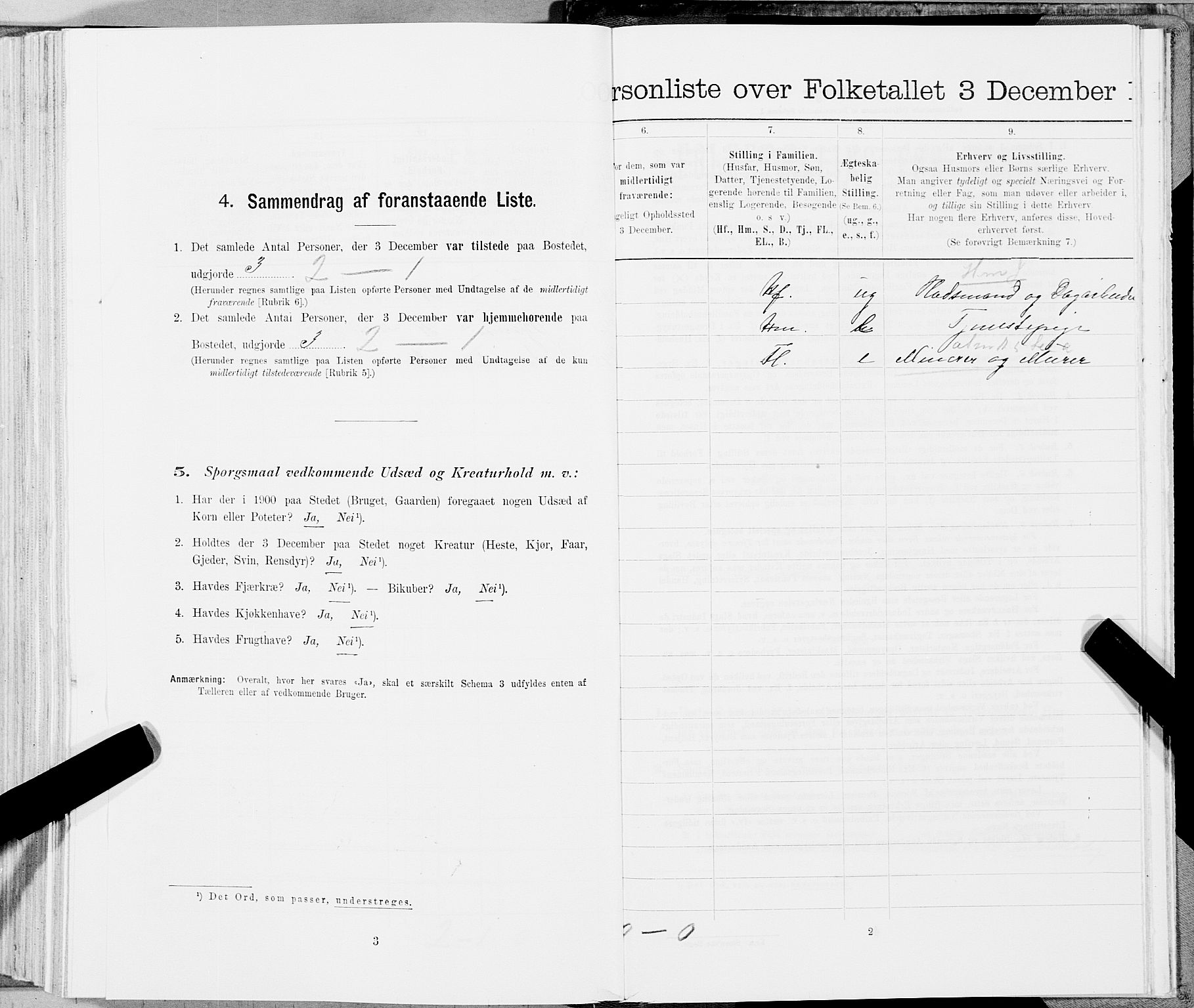 SAT, 1900 census for Flatanger, 1900, p. 764