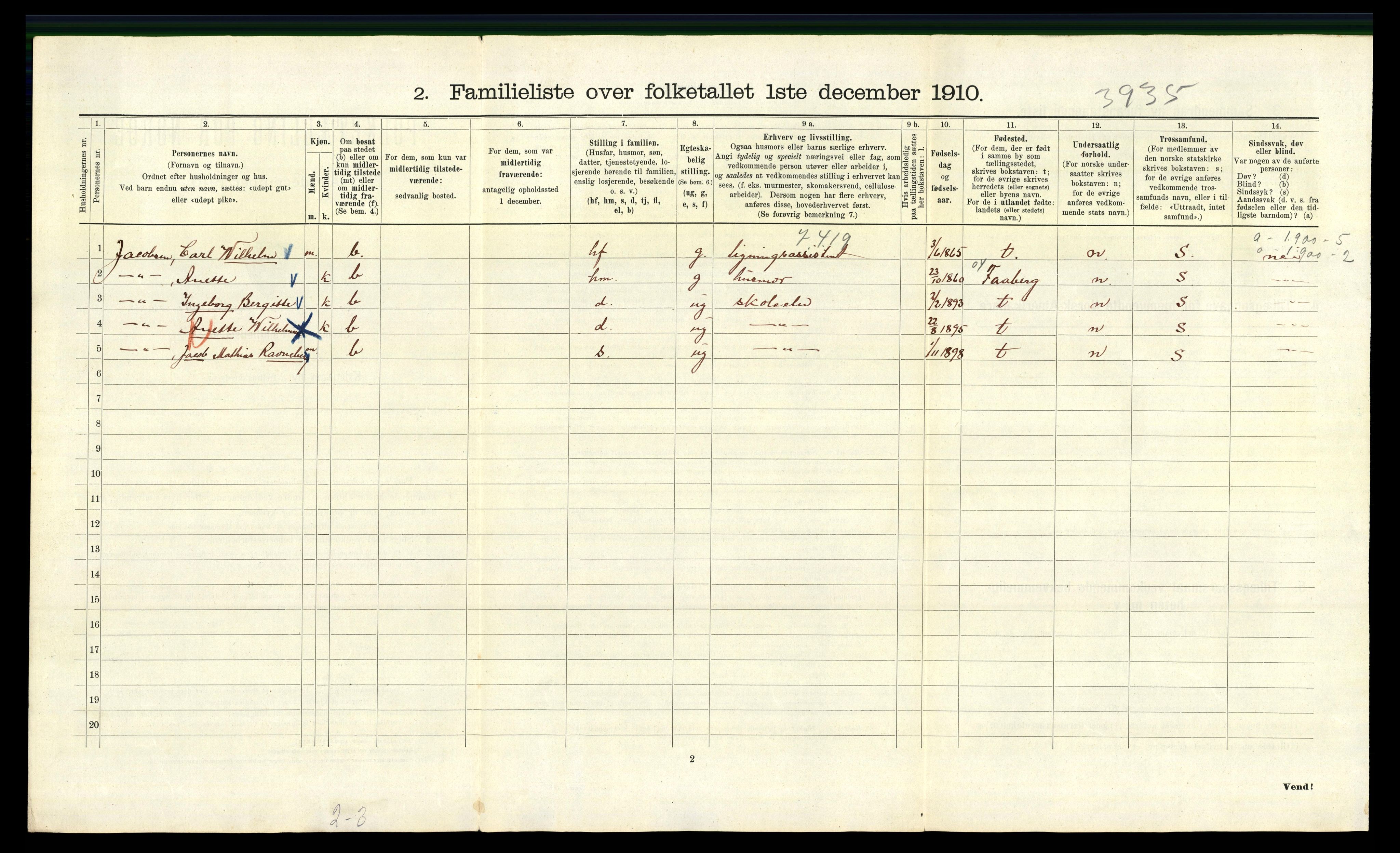 RA, 1910 census for Kristiania, 1910, p. 17912