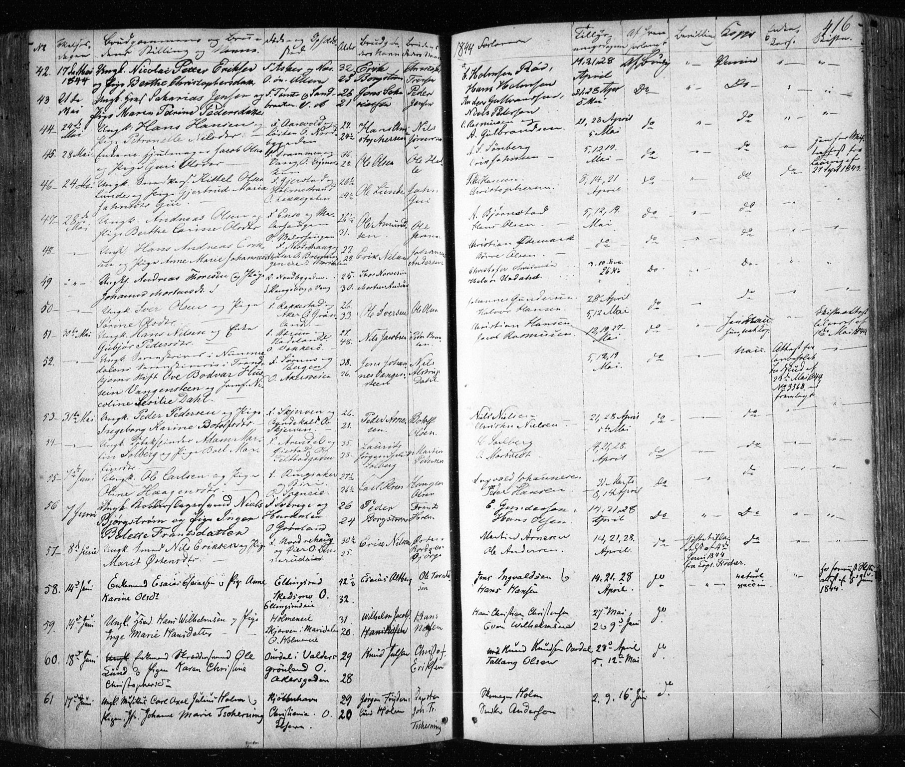 Aker prestekontor kirkebøker, AV/SAO-A-10861/F/L0019: Parish register (official) no. 19, 1842-1852, p. 416