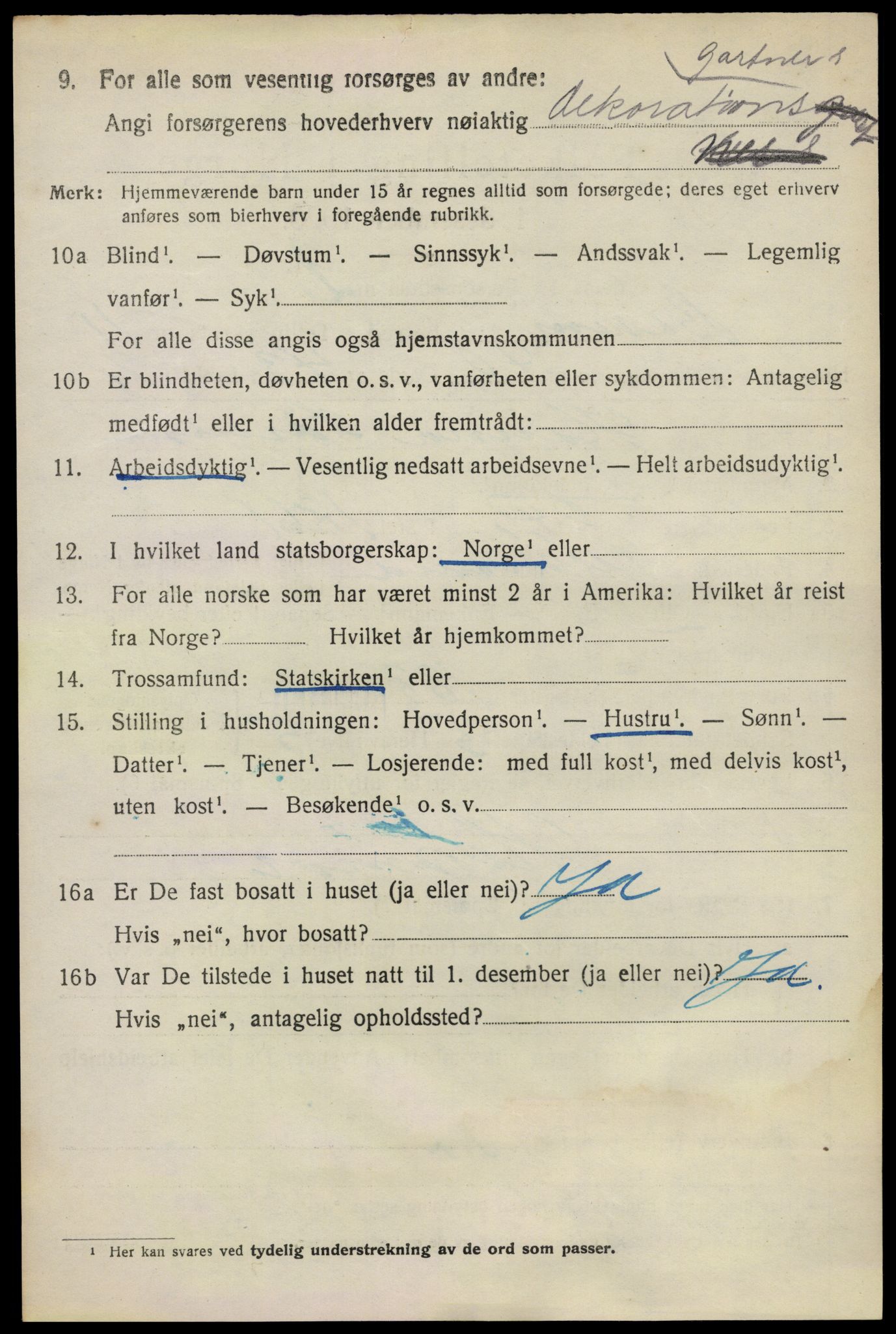 SAO, 1920 census for Bærum, 1920, p. 25161