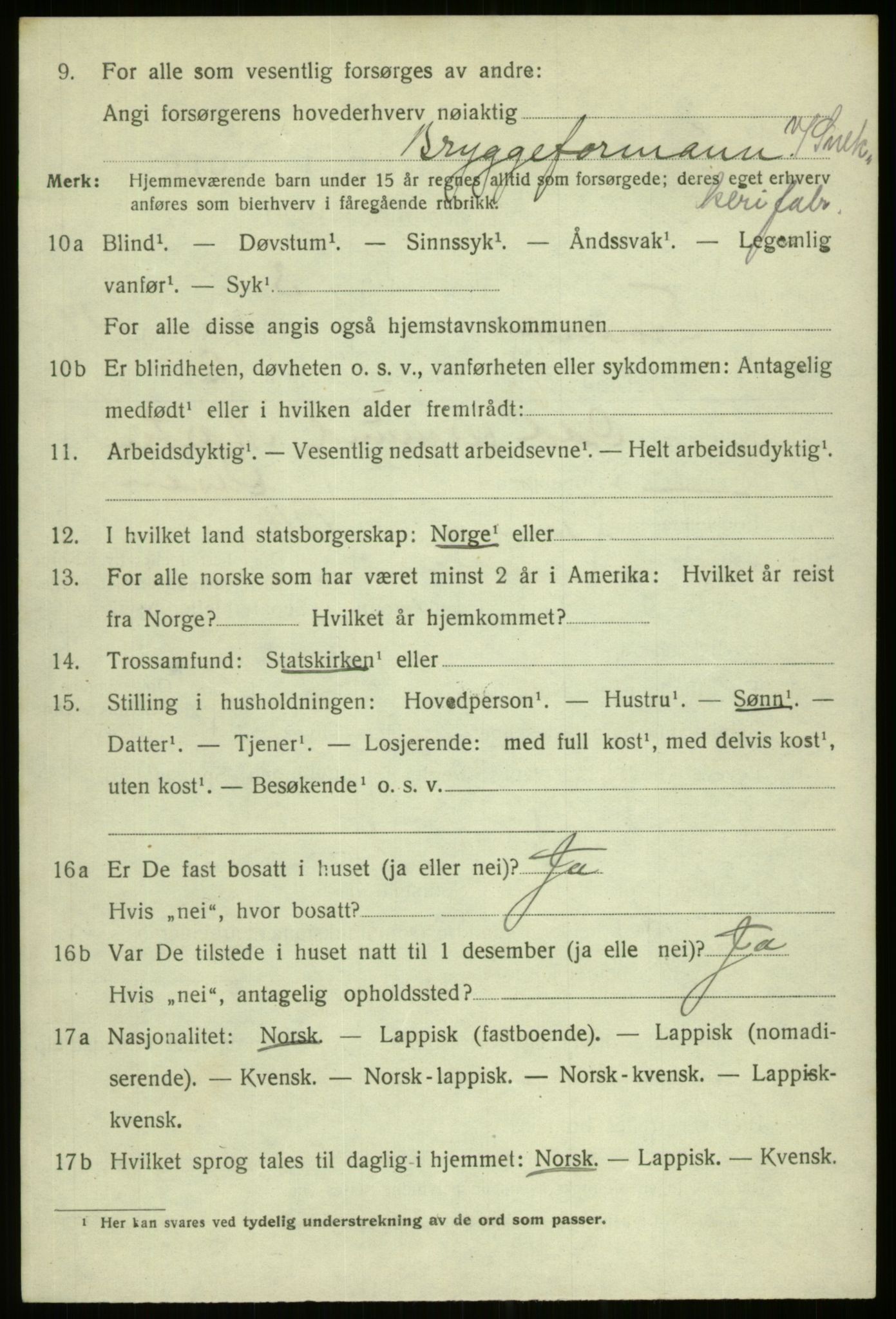 SATØ, 1920 census for Tromsø, 1920, p. 27704