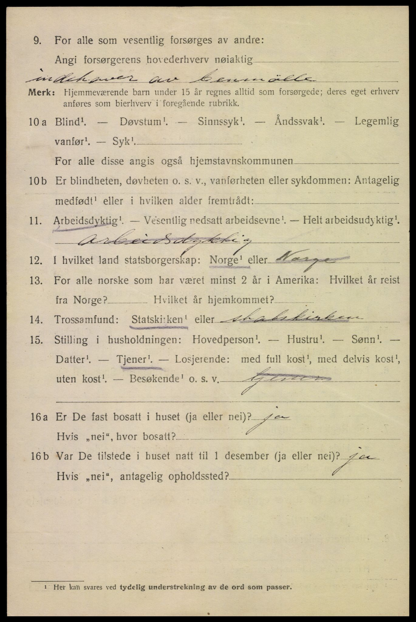 SAK, 1920 census for Flekkefjord, 1920, p. 5763