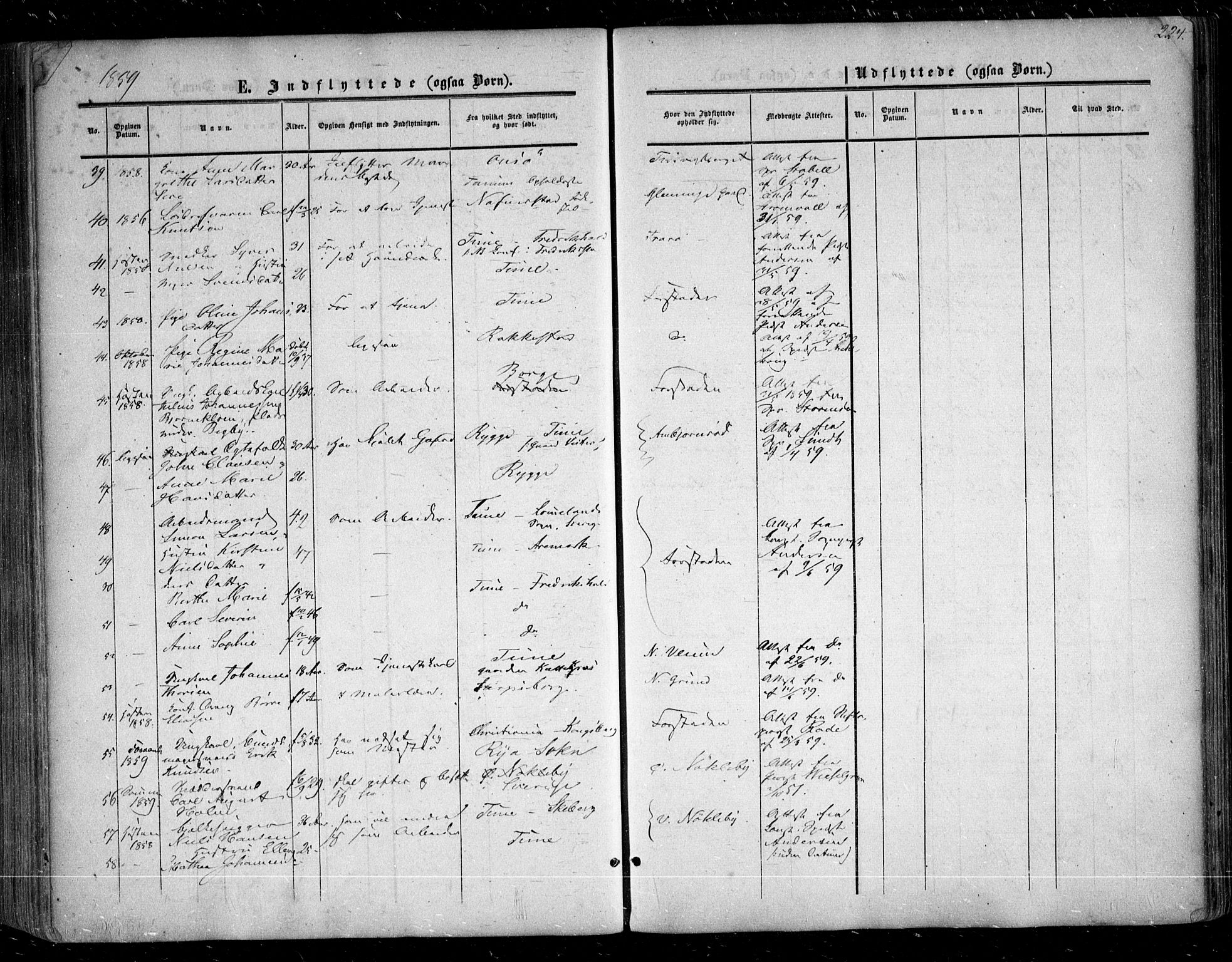 Glemmen prestekontor Kirkebøker, AV/SAO-A-10908/F/Fa/L0007: Parish register (official) no. 7, 1853-1862, p. 224