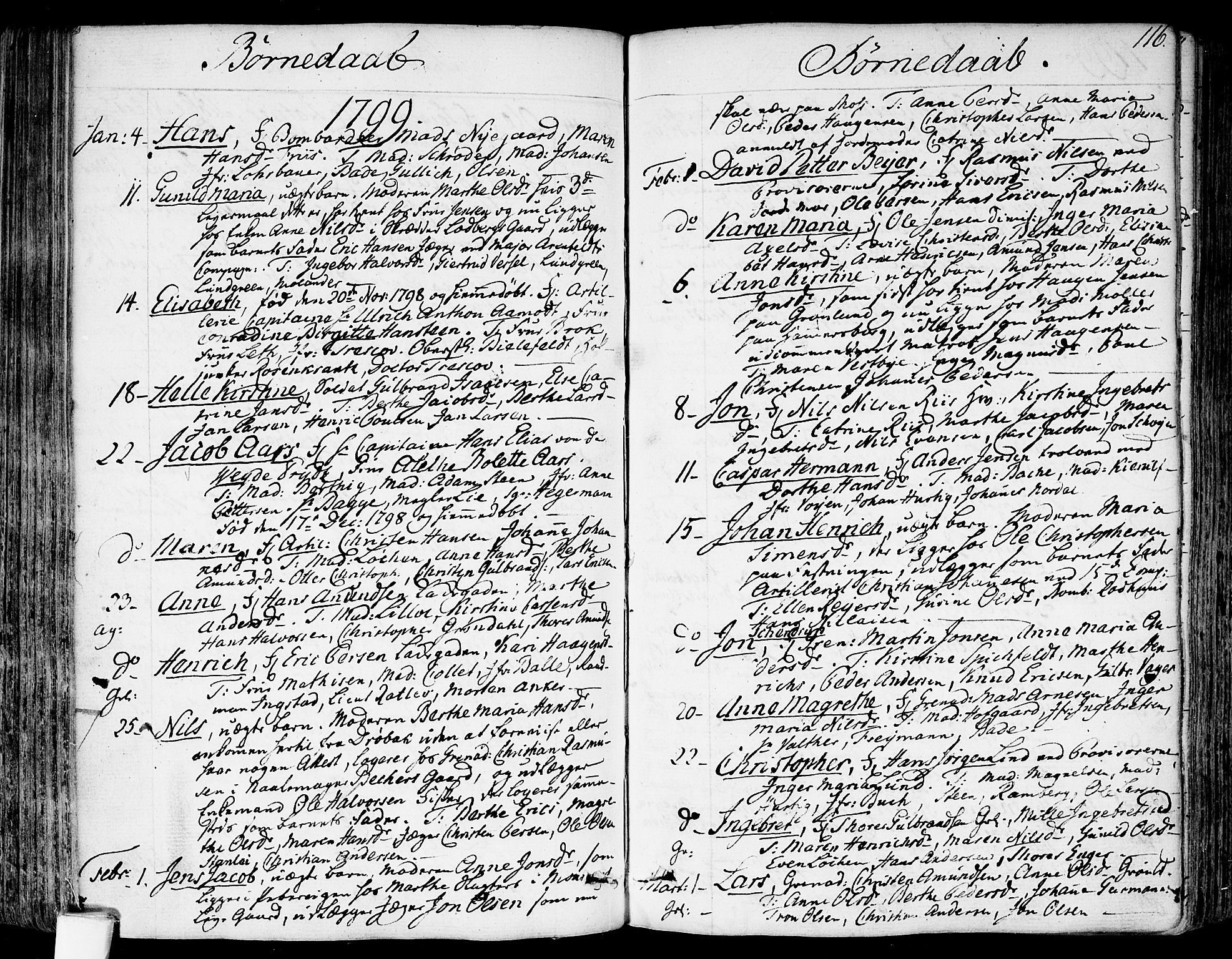 Garnisonsmenigheten Kirkebøker, SAO/A-10846/F/Fa/L0003: Parish register (official) no. 3, 1777-1809, p. 116