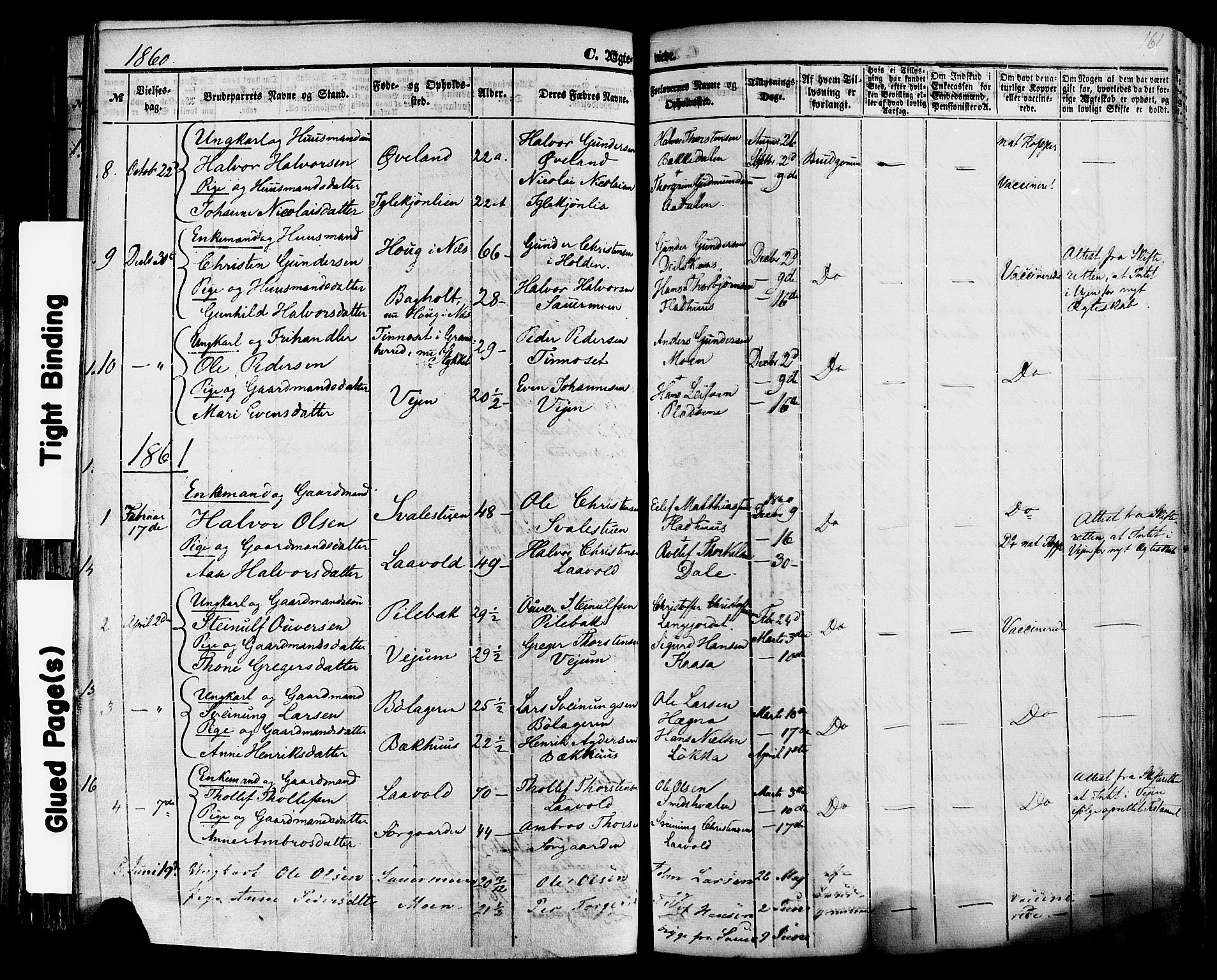 Sauherad kirkebøker, SAKO/A-298/F/Fa/L0007: Parish register (official) no. I 7, 1851-1873, p. 161