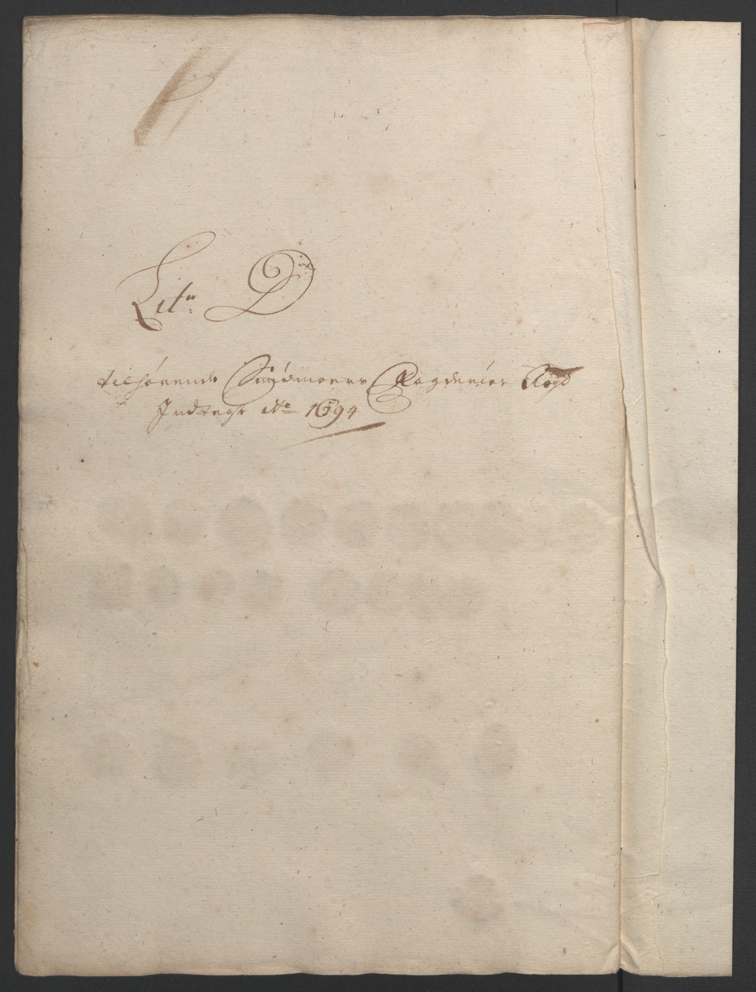 Rentekammeret inntil 1814, Reviderte regnskaper, Fogderegnskap, AV/RA-EA-4092/R54/L3555: Fogderegnskap Sunnmøre, 1694-1695, p. 122