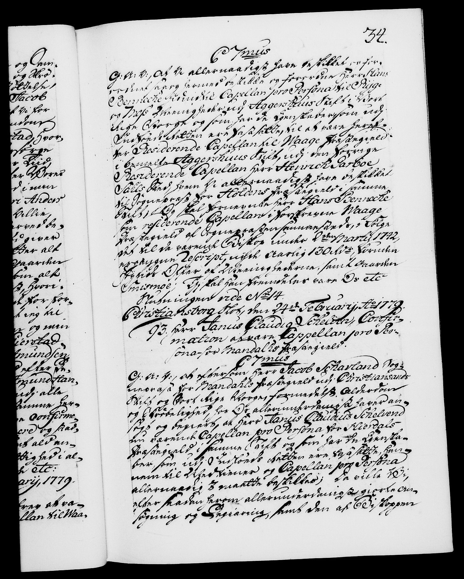 Danske Kanselli 1572-1799, RA/EA-3023/F/Fc/Fca/Fcaa/L0048: Norske registre, 1779-1781, p. 34a