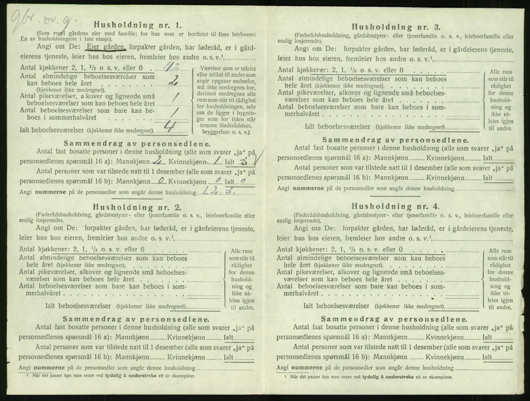 SAT, 1920 census for Norddal, 1920, p. 852