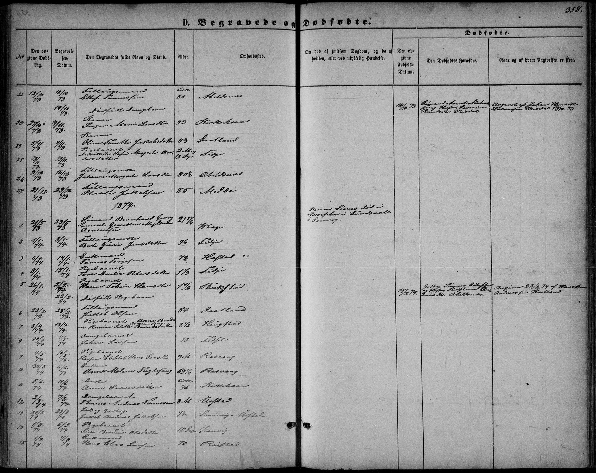 Flekkefjord sokneprestkontor, AV/SAK-1111-0012/F/Fb/Fbb/L0003: Parish register (copy) no. B 3, 1867-1889, p. 359