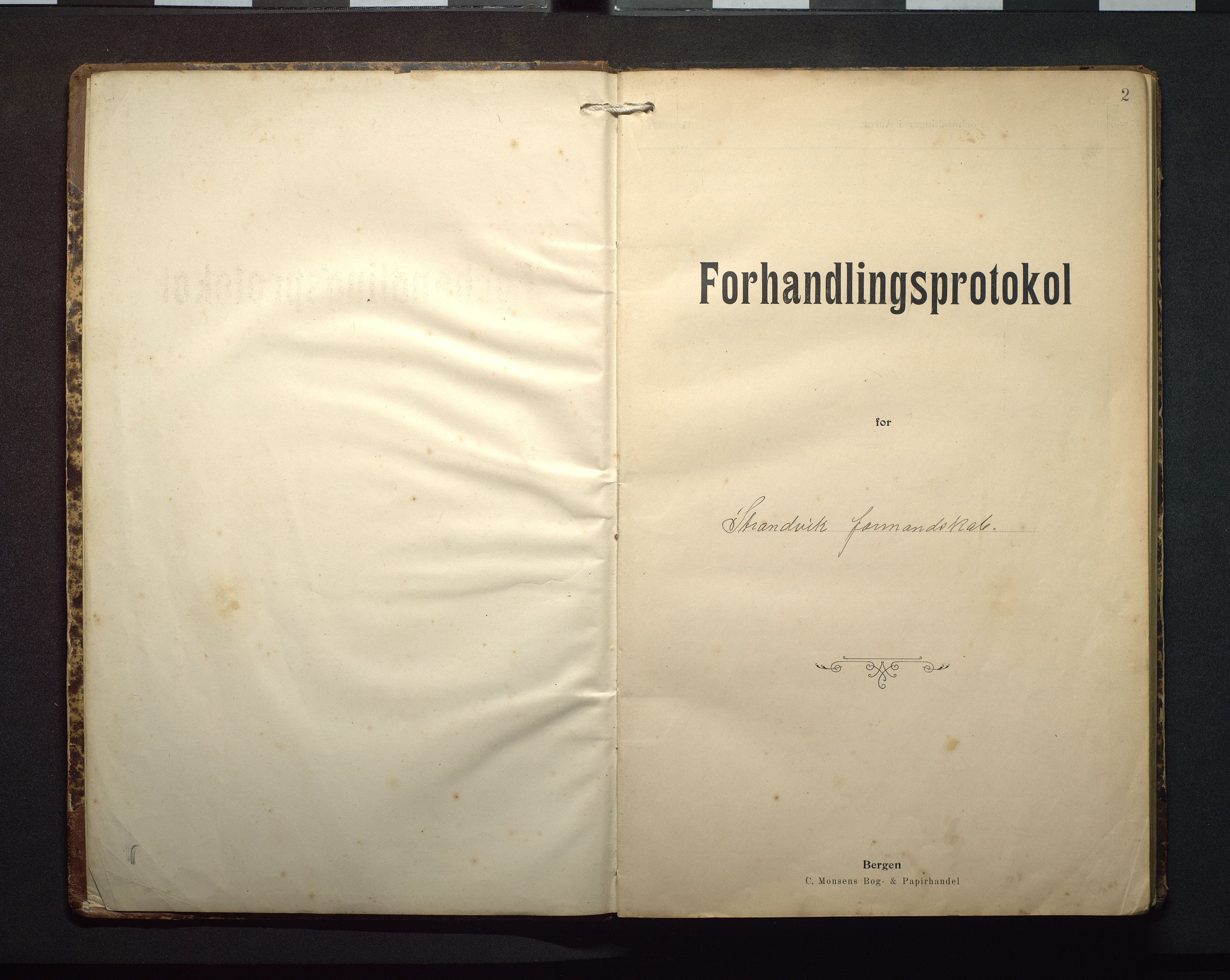 Strandvik kommune. Formannskapet, IKAH/1240-021/A/Aa/L0001: Møtebok for Strandvik formannskap og kommunestyre, 1902-1912, p. 2