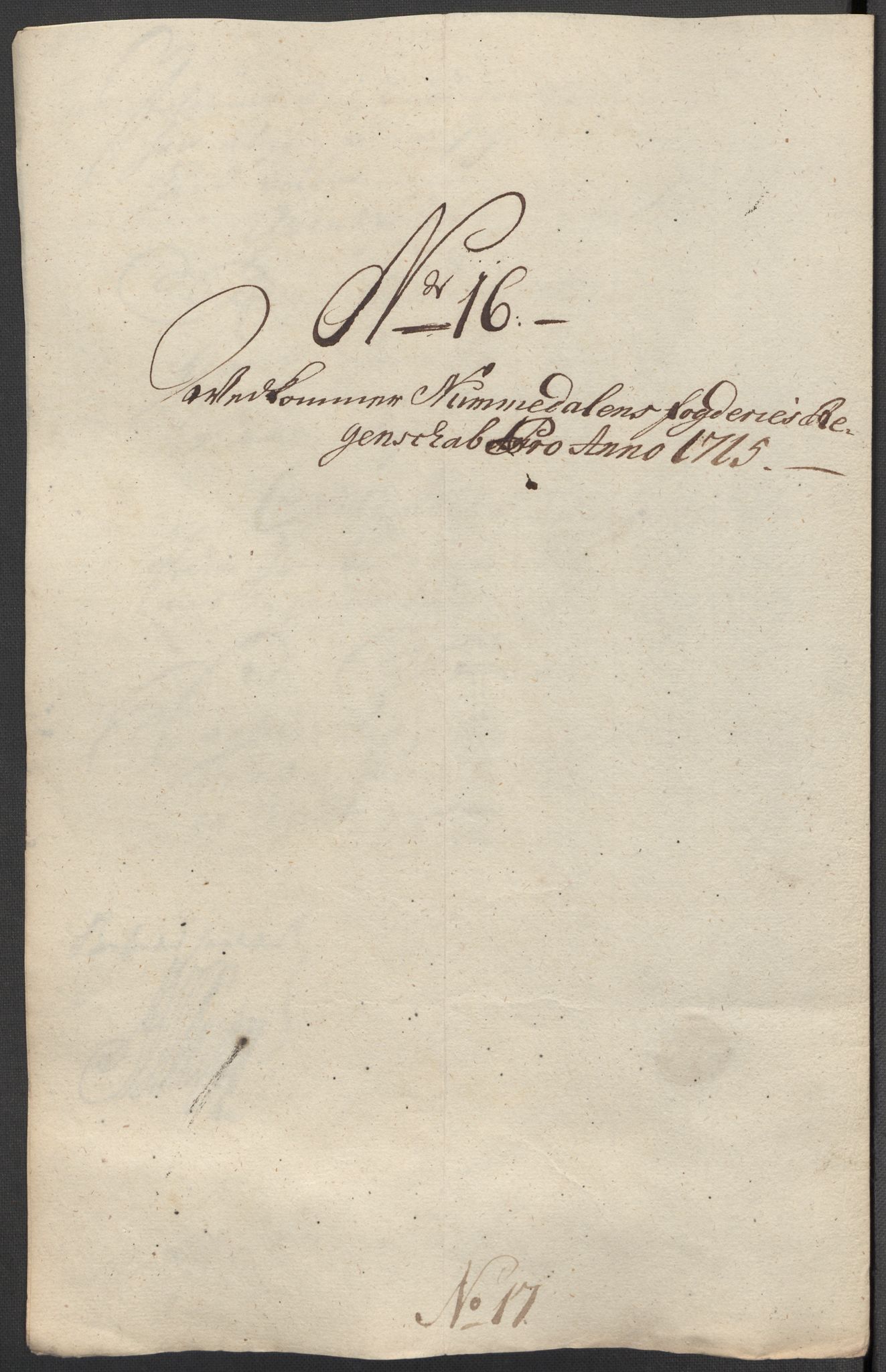 Rentekammeret inntil 1814, Reviderte regnskaper, Fogderegnskap, AV/RA-EA-4092/R64/L4436: Fogderegnskap Namdal, 1715, p. 178