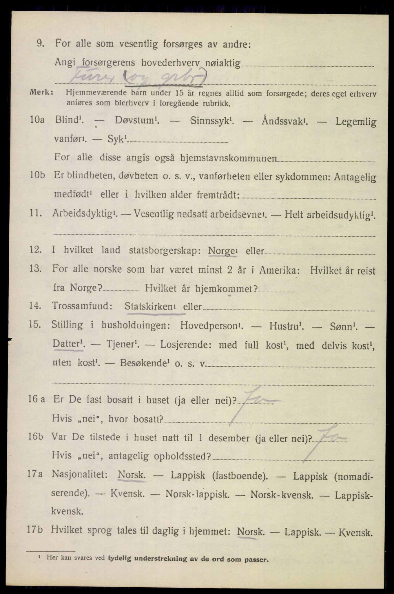 SAT, 1920 census for Evenes, 1920, p. 13193