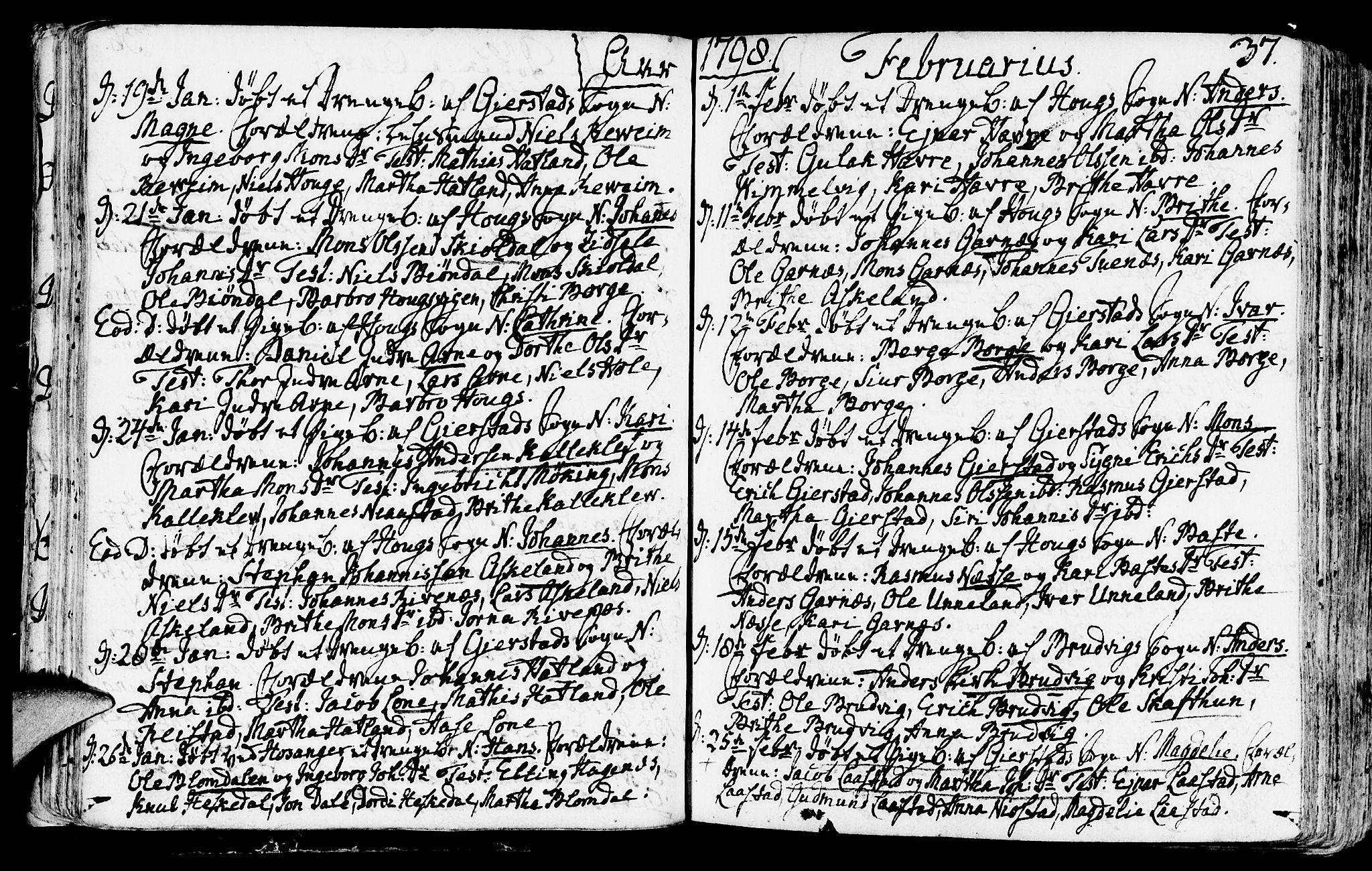 Haus sokneprestembete, AV/SAB-A-75601/H/Haa: Parish register (official) no. A 11, 1796-1816, p. 37