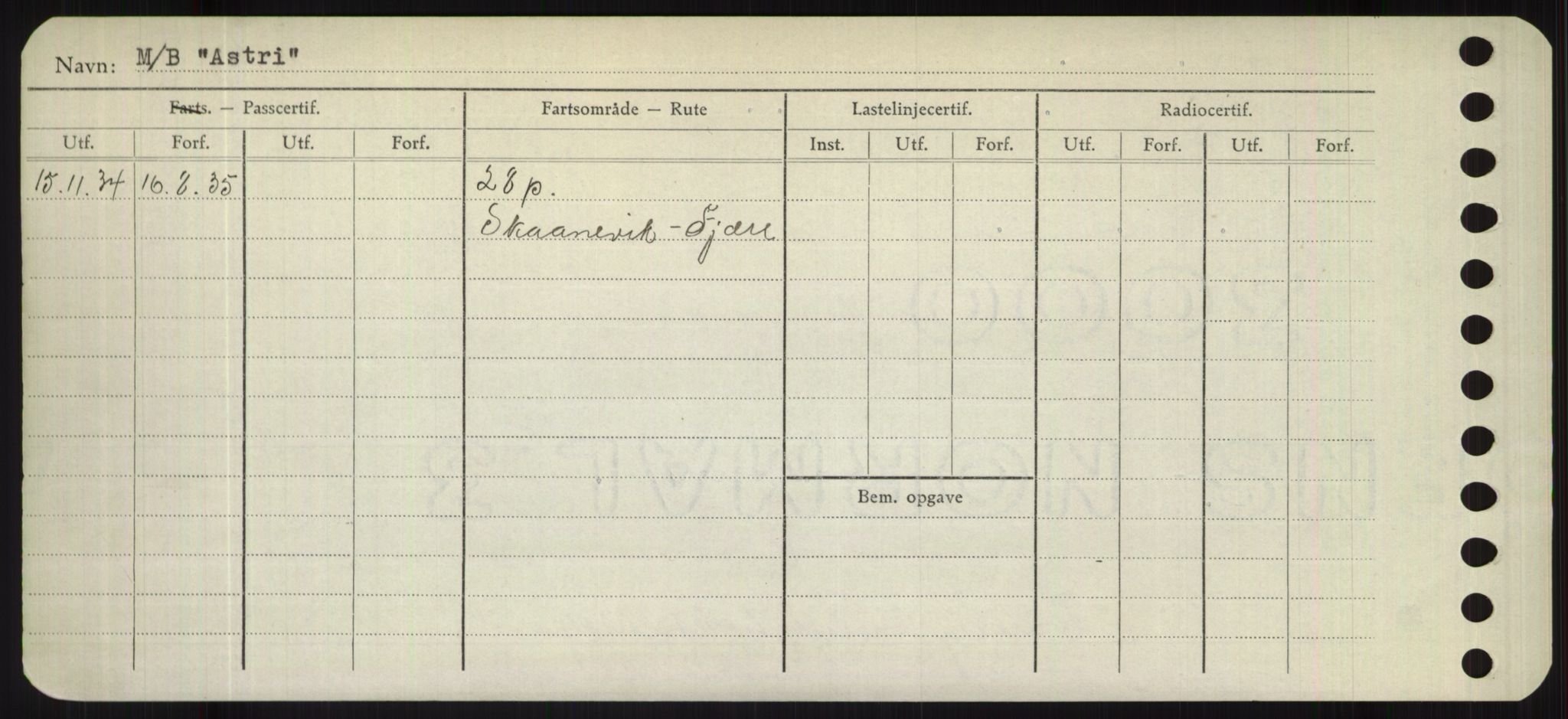 Sjøfartsdirektoratet med forløpere, Skipsmålingen, RA/S-1627/H/Hd/L0002: Fartøy, Apa-Axe, p. 324