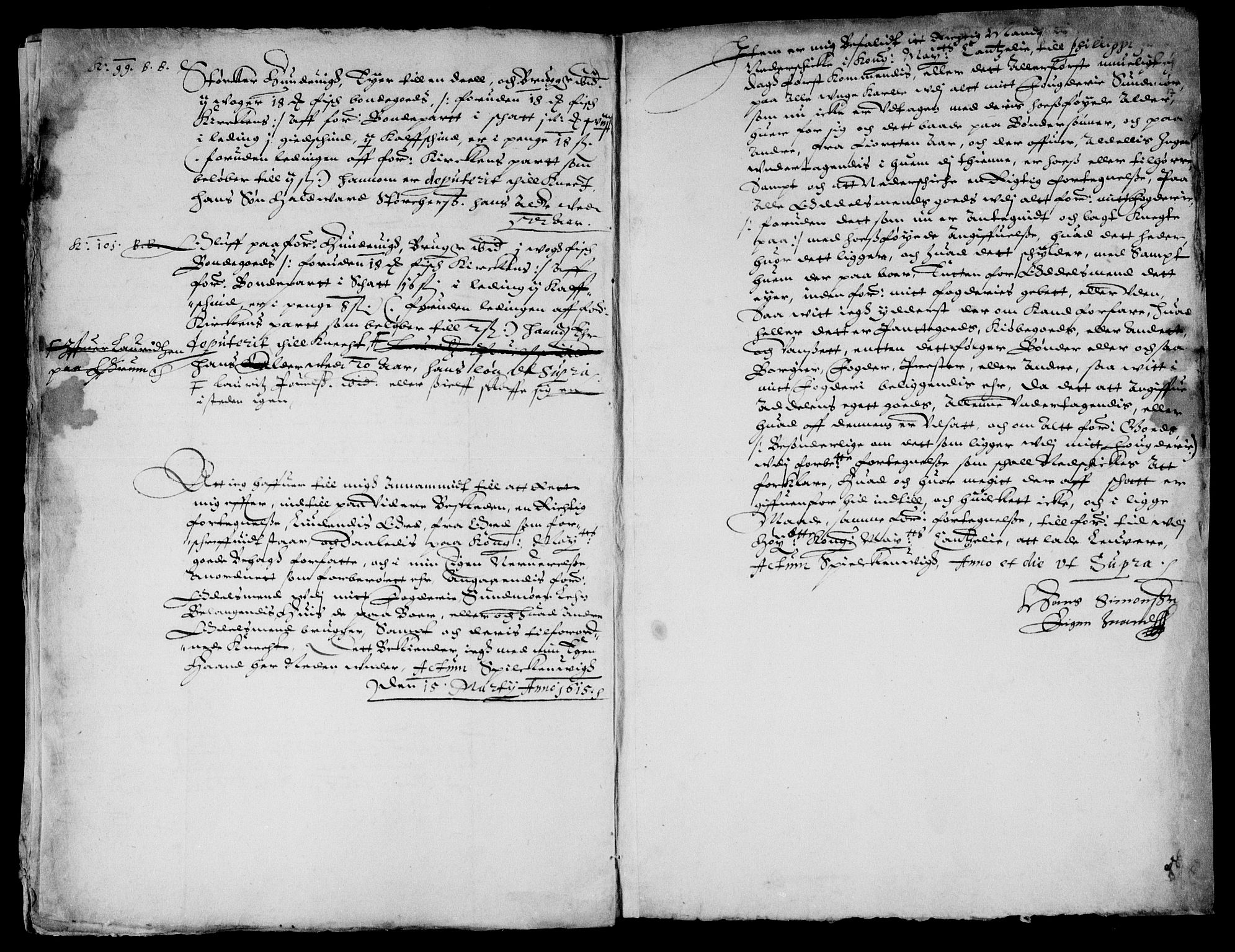 Danske Kanselli, Skapsaker, AV/RA-EA-4061/F/L0040: Skap 9, pakke 351A, litra M- pakke 351B, 1542-1615, p. 159
