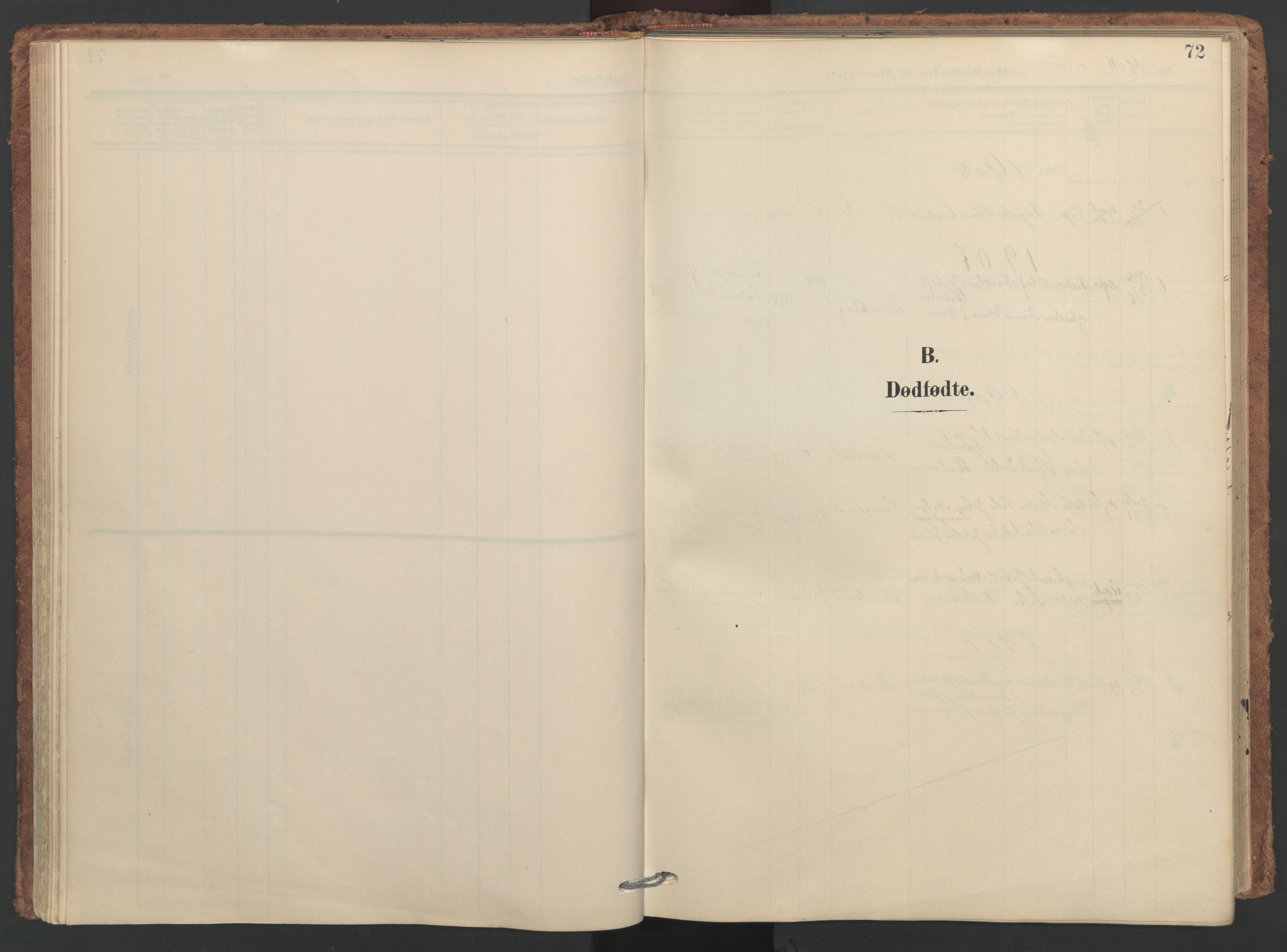 Ministerialprotokoller, klokkerbøker og fødselsregistre - Nordland, SAT/A-1459/893/L1339: Parish register (official) no. 893A11, 1904-1914, p. 72