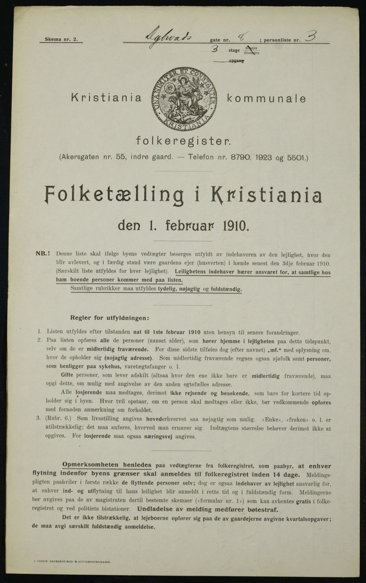 OBA, Municipal Census 1910 for Kristiania, 1910, p. 16635