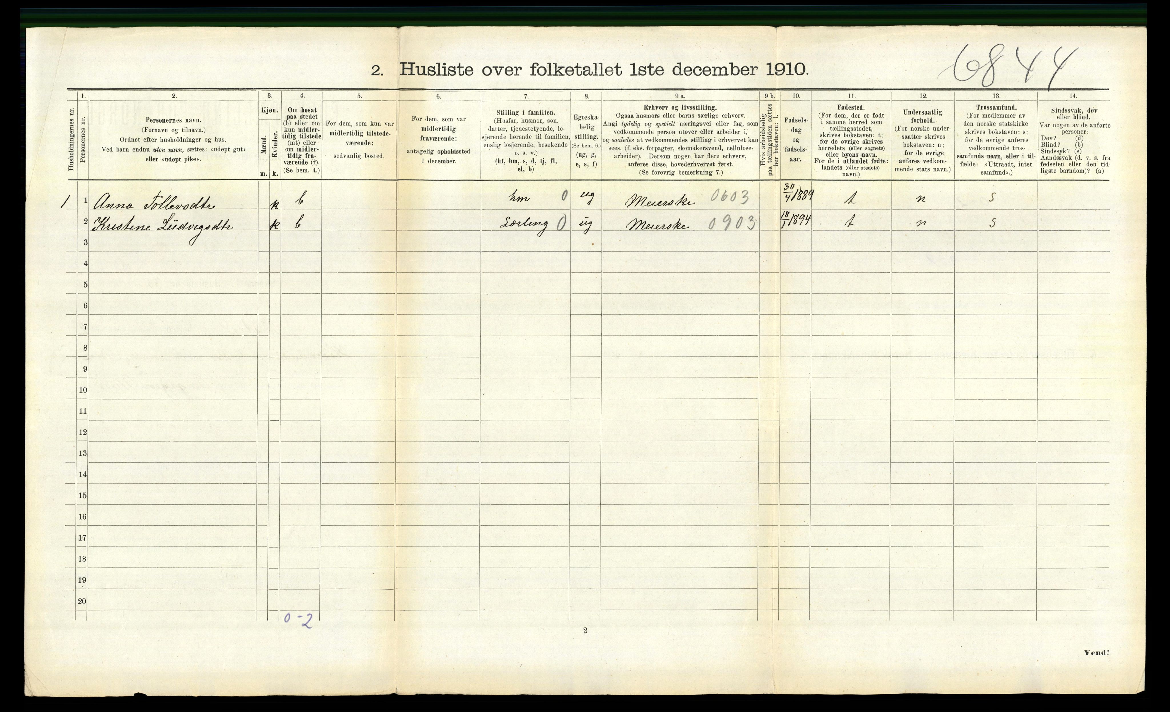 RA, 1910 census for Jølster, 1910, p. 203