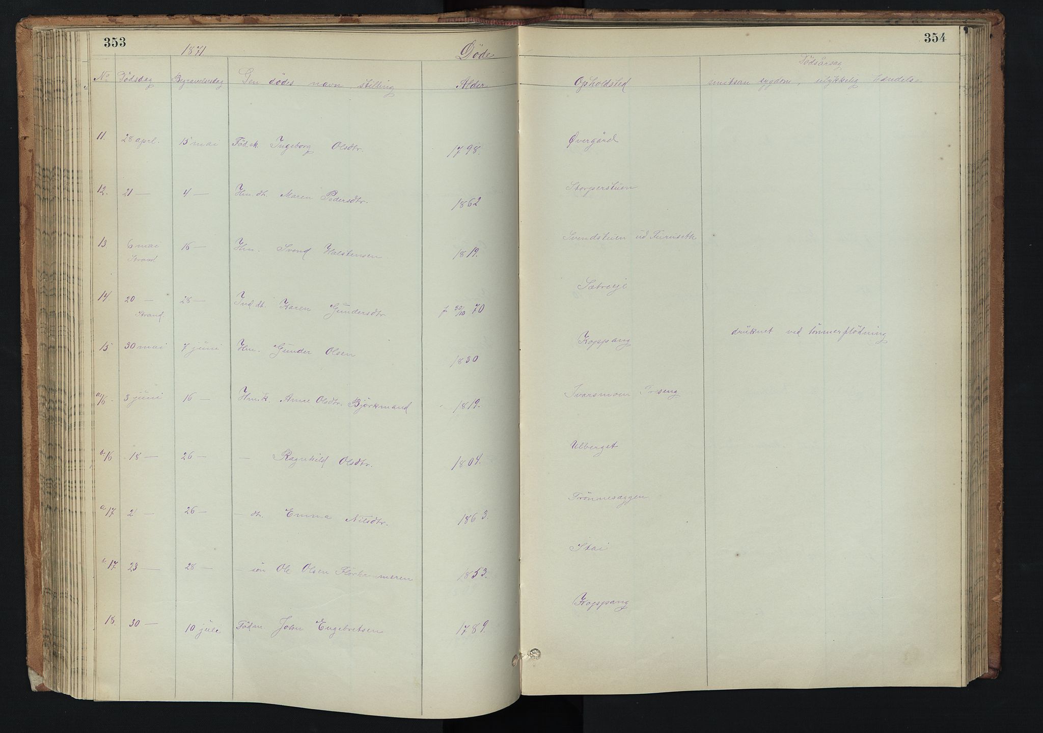 Stor-Elvdal prestekontor, AV/SAH-PREST-052/H/Ha/Hab/L0002: Parish register (copy) no. 2, 1860-1894, p. 353-354