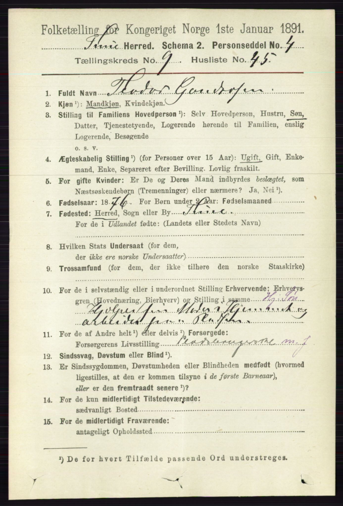 RA, 1891 census for 0130 Tune, 1891, p. 6500