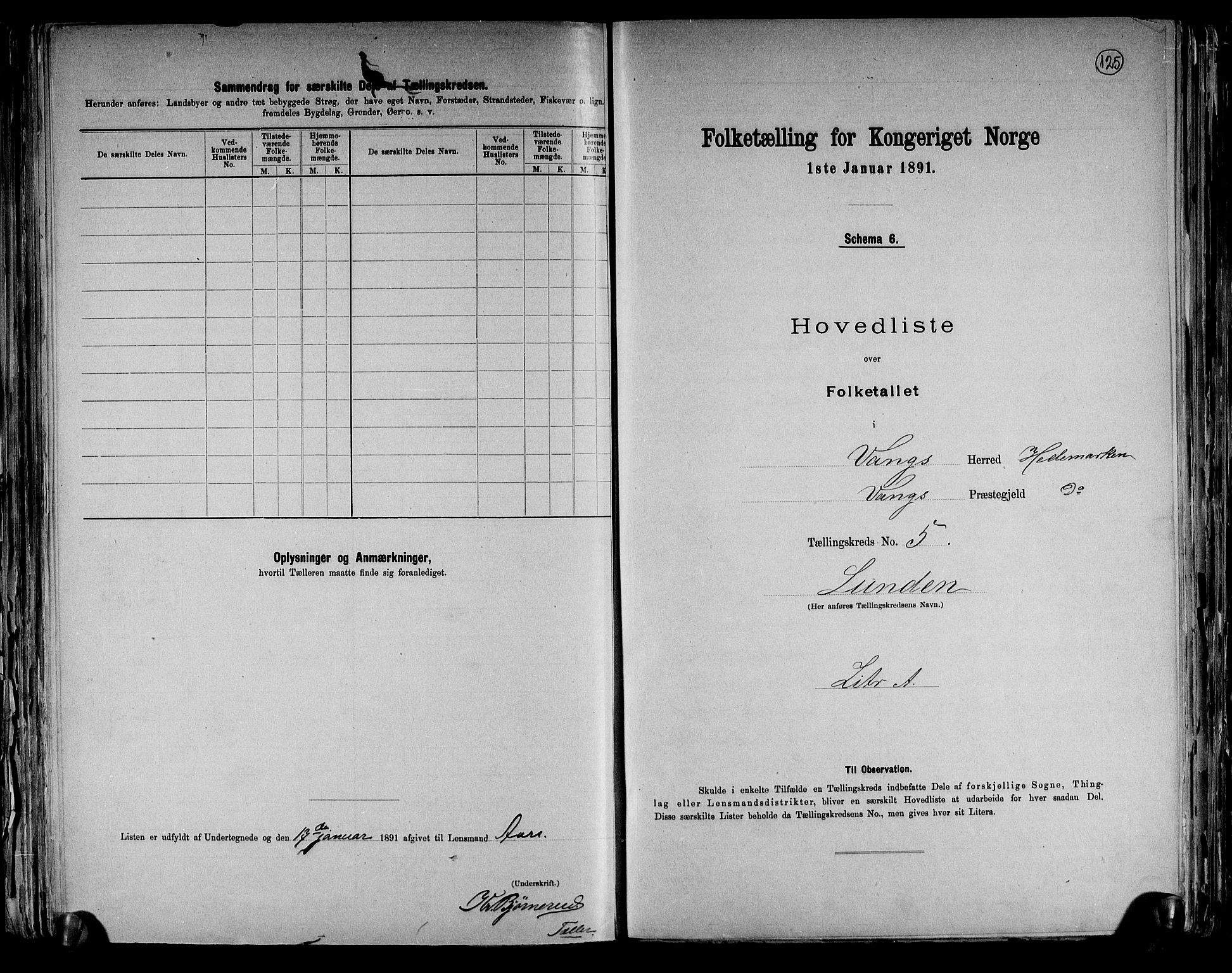 RA, 1891 census for 0414 Vang, 1891, p. 21