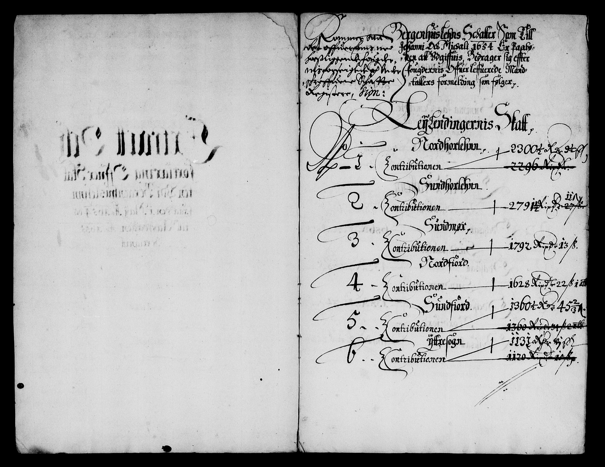 Rentekammeret inntil 1814, Reviderte regnskaper, Lensregnskaper, AV/RA-EA-5023/R/Rb/Rbt/L0129: Bergenhus len, 1654-1655