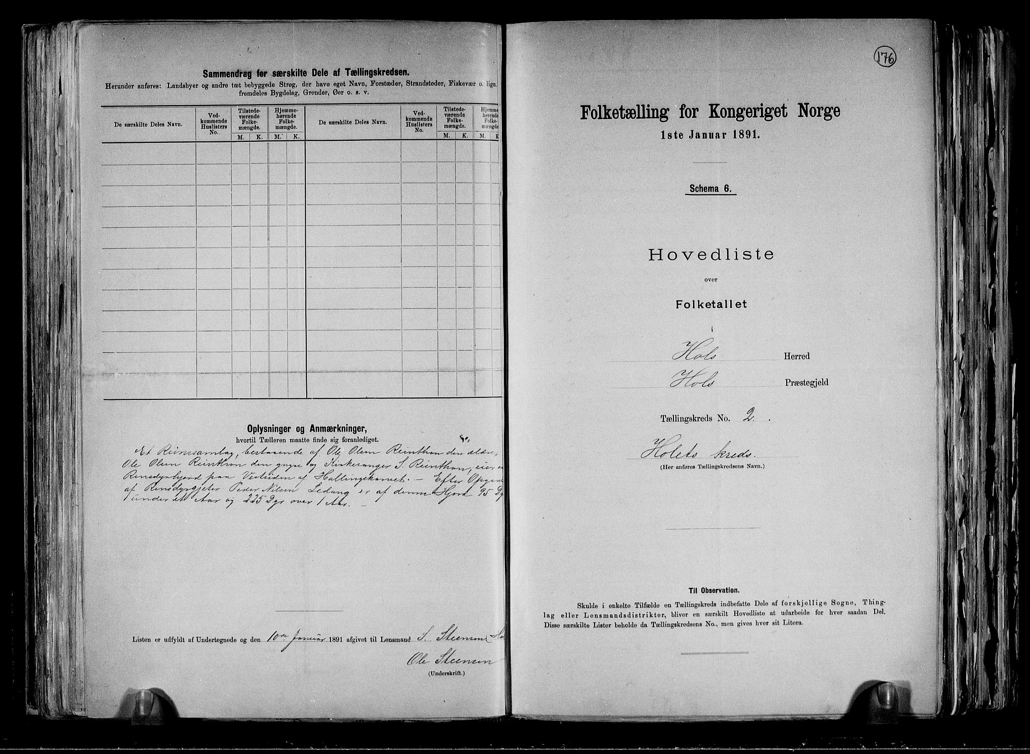 RA, 1891 census for 0620 Hol, 1891, p. 9